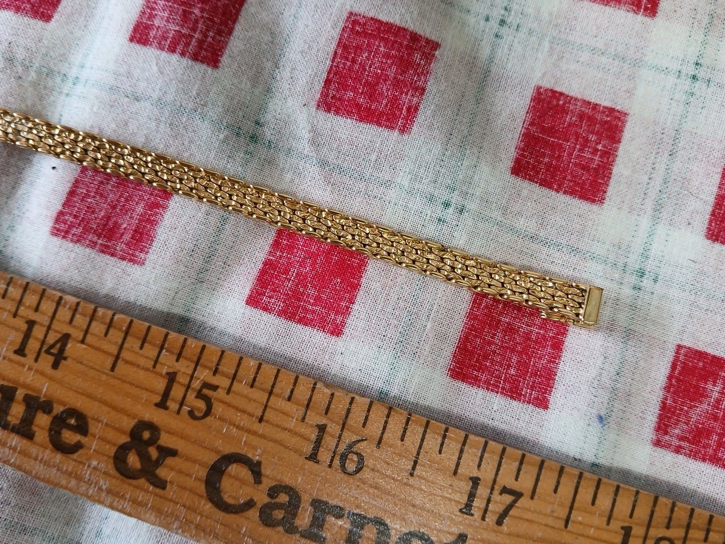 Vintage Signed MONET Gold Plated 17” Mesh Link Chocker Collar Chain Necklace