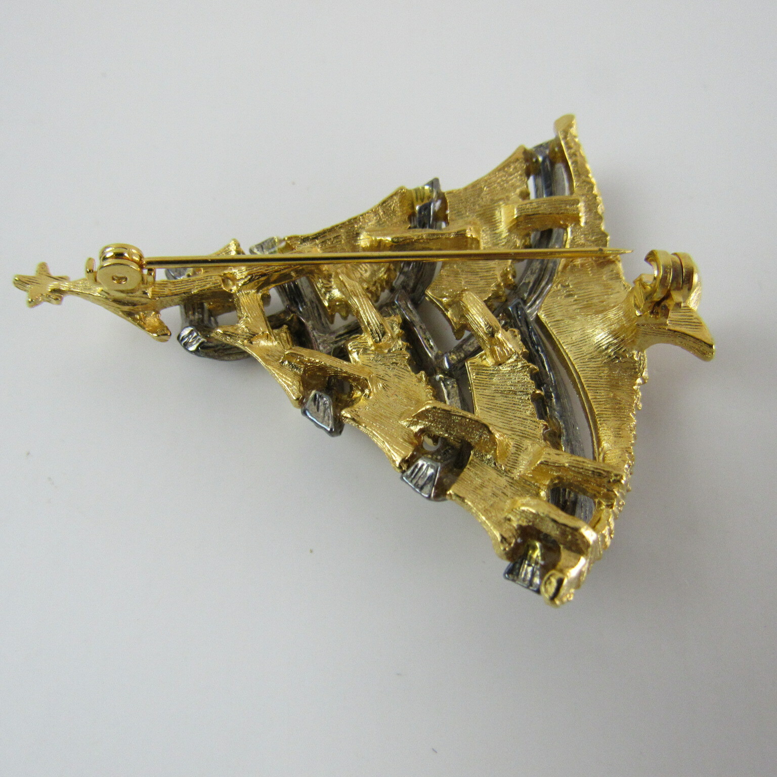 Vintage Christmas Tree Brooch Unsigned Beauty Collectible Jewelry Gift Keepsake