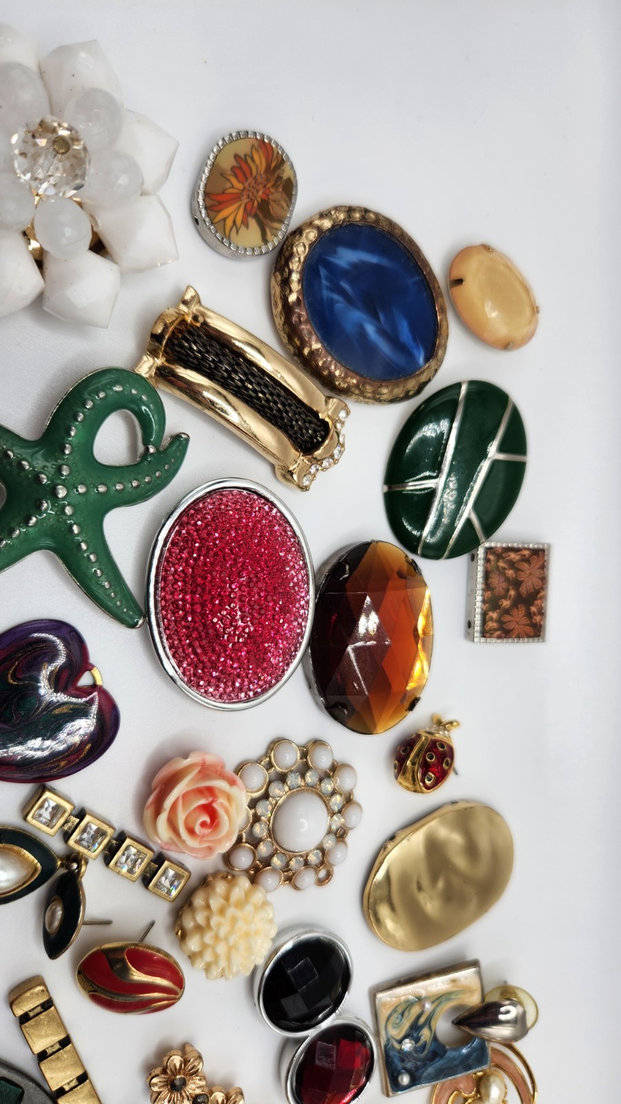 Craft Jewelry Pieces Junk Drawer Lot 50 Different Pieces