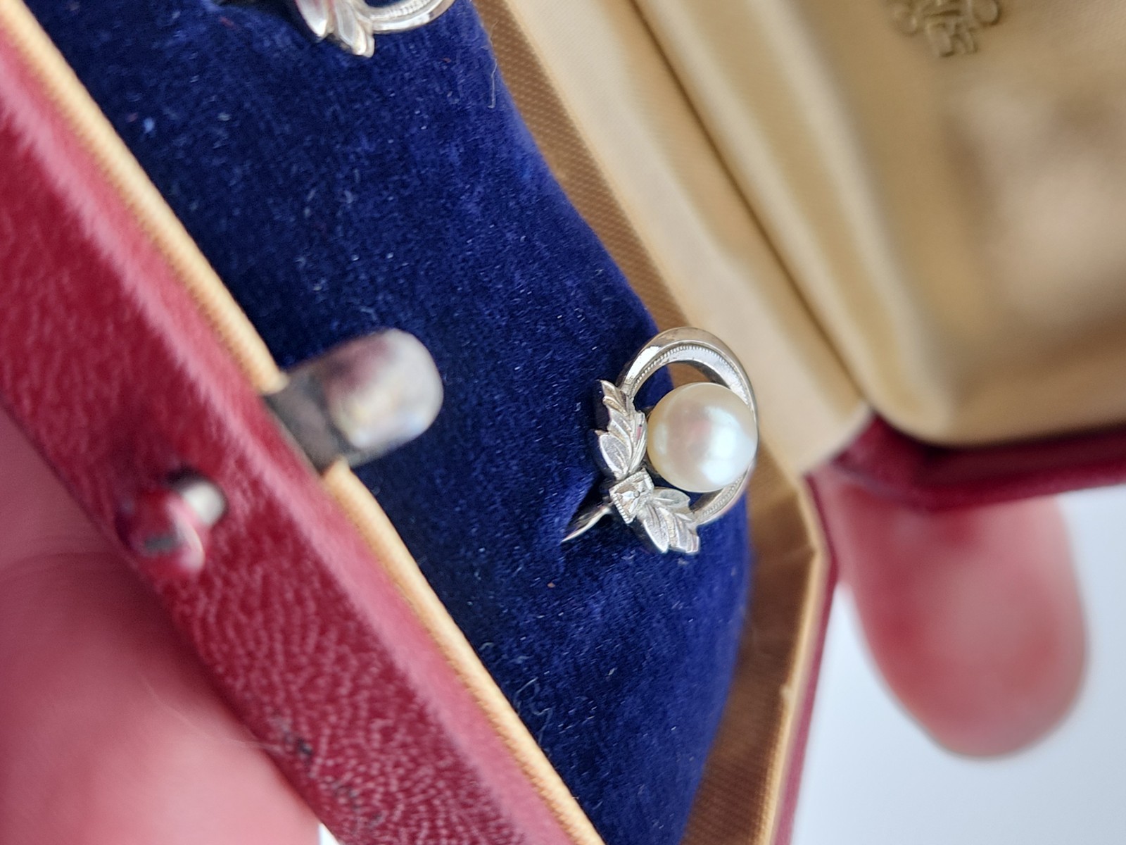 Vintage Mikimoto Pearl Earrings Sterling Silver M S Mark With Box Stunning Gift