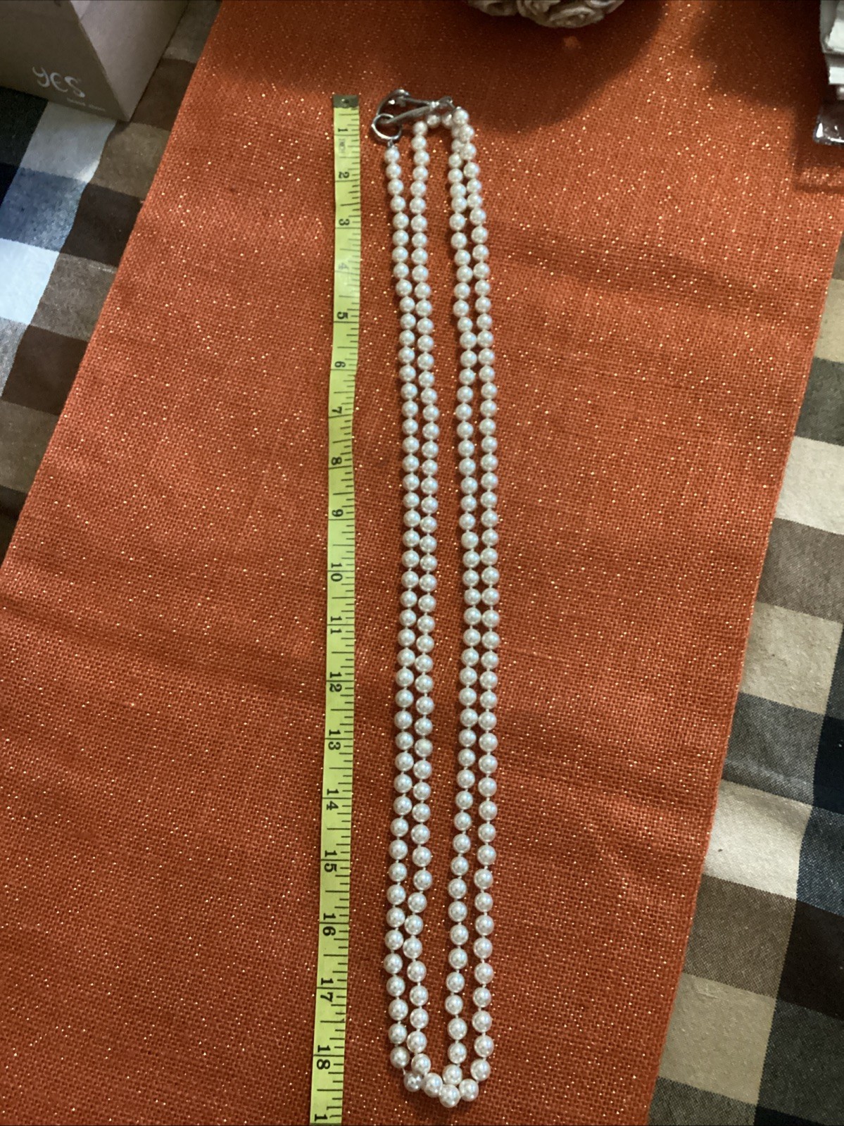 Vintage Henri Bendel 10mm Faux Pearls Necklace 74” STUNNING! Signed