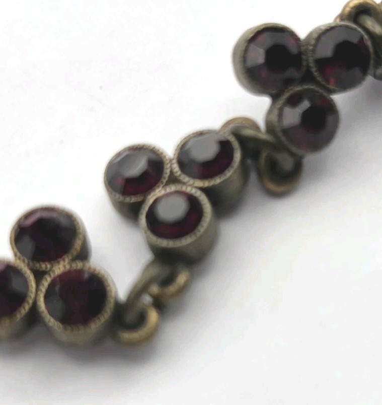 4 Vintage Red Necklaces Beaded Acrylic Glass Rhinestone 1 Signed 1 From Japan