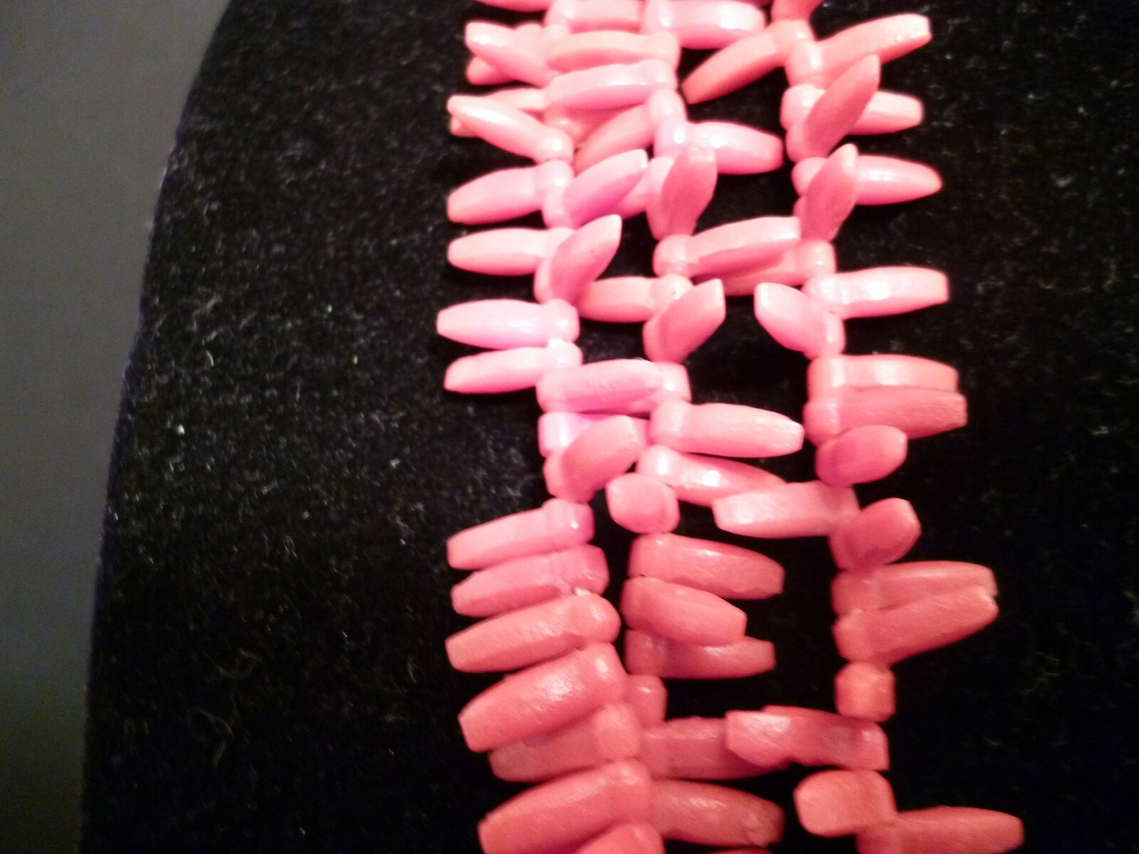 Salmon Color 26″ THREE Strand 10mm Beads Sicilian Sciacca Coral Necklace 2366