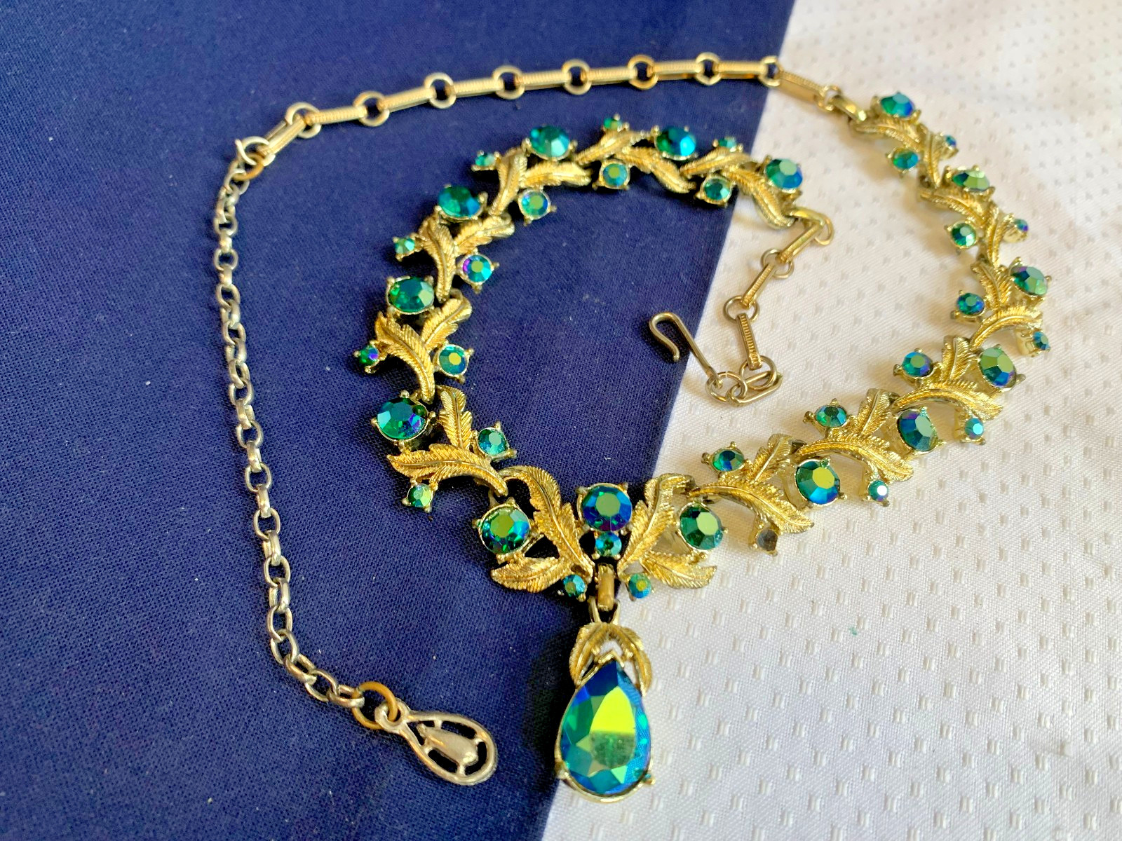 Vtg Costume Jewelry Lot Lisner Coro Necklaces Earrings Matching Set Rhinestones