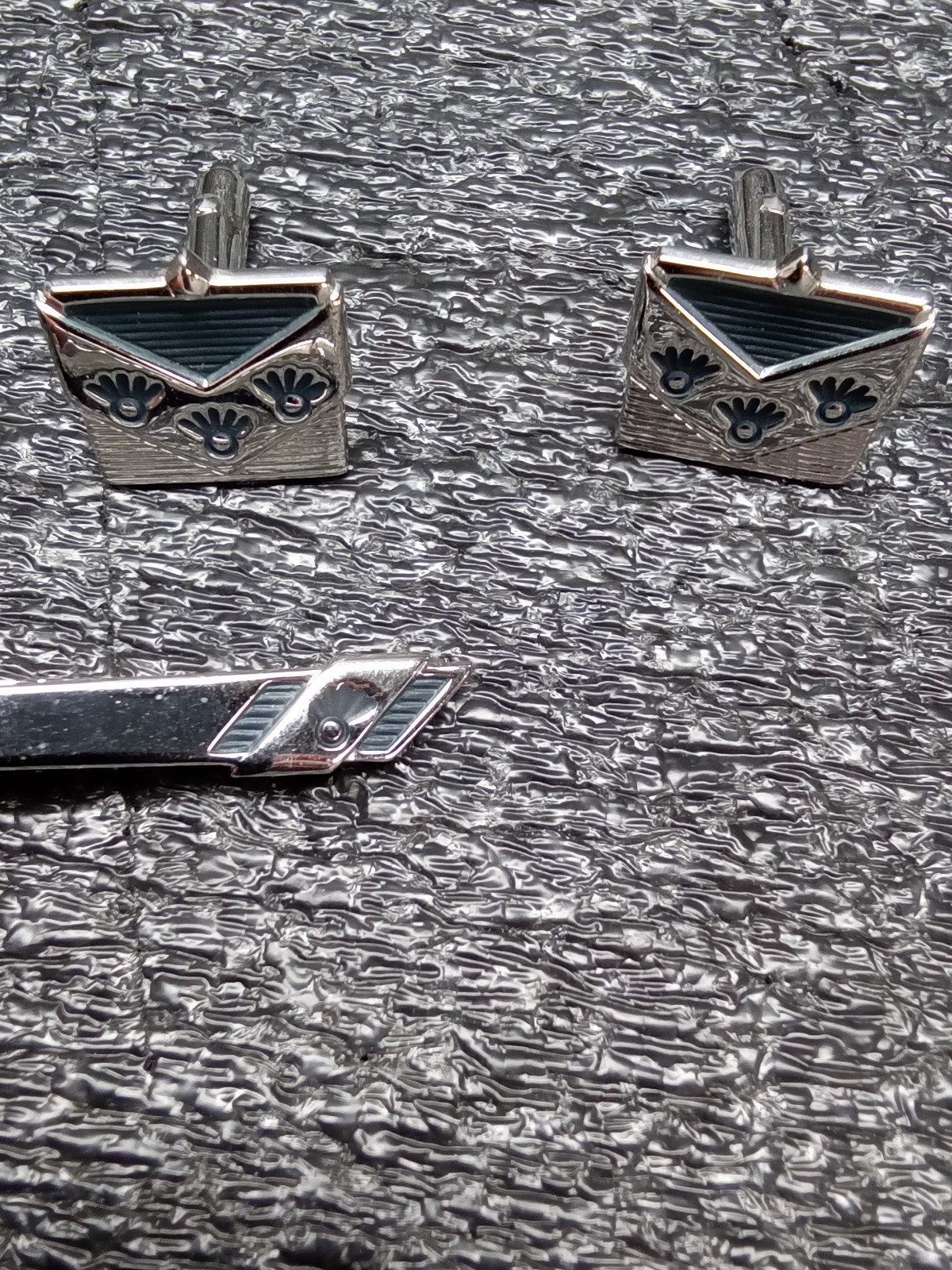 Vintage Anson Cuff Links And Tie Clip