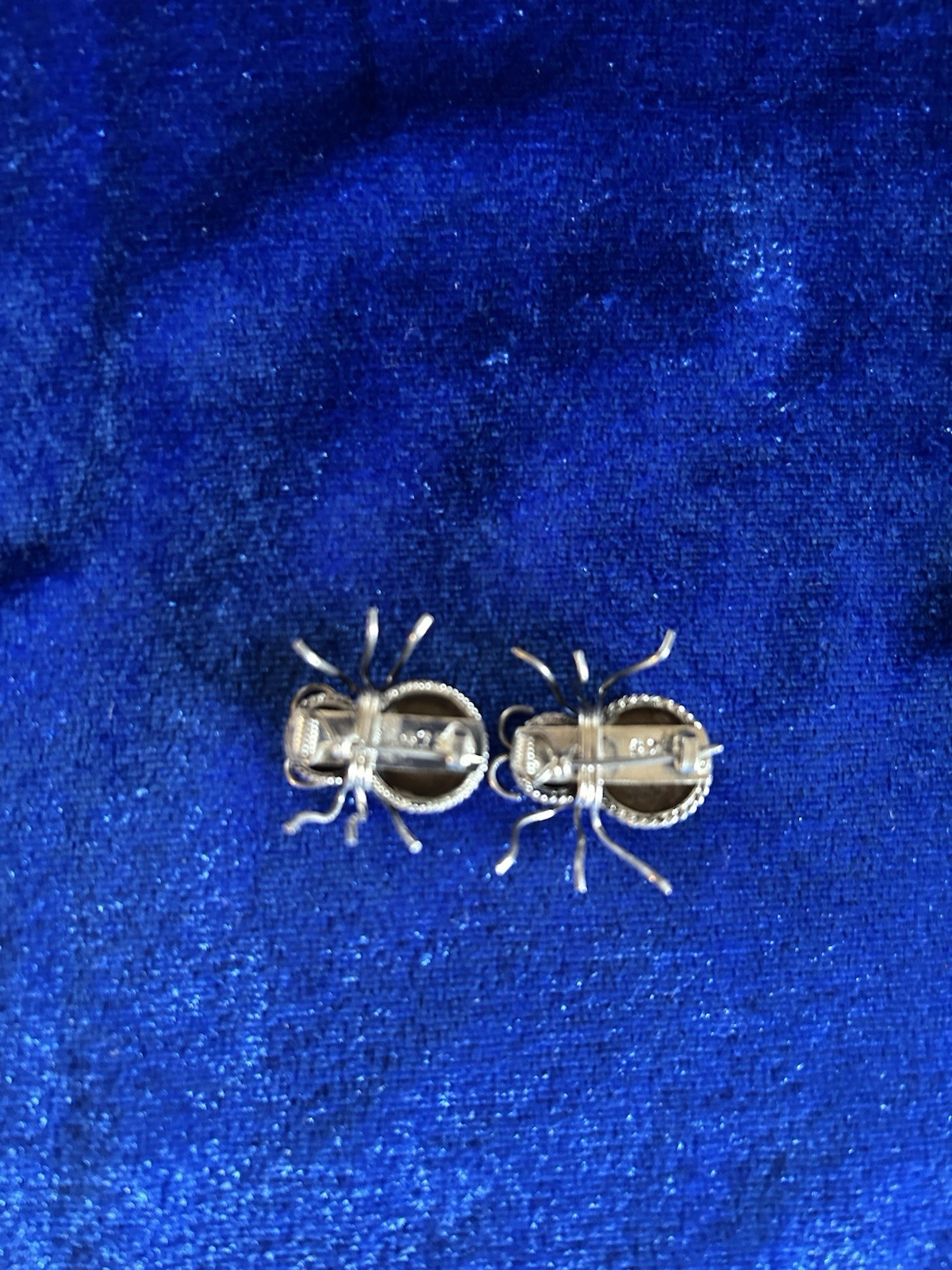Vintage Sterling Silver Handmade Beetle Brooch/pins 2 Great Detail Nice Work