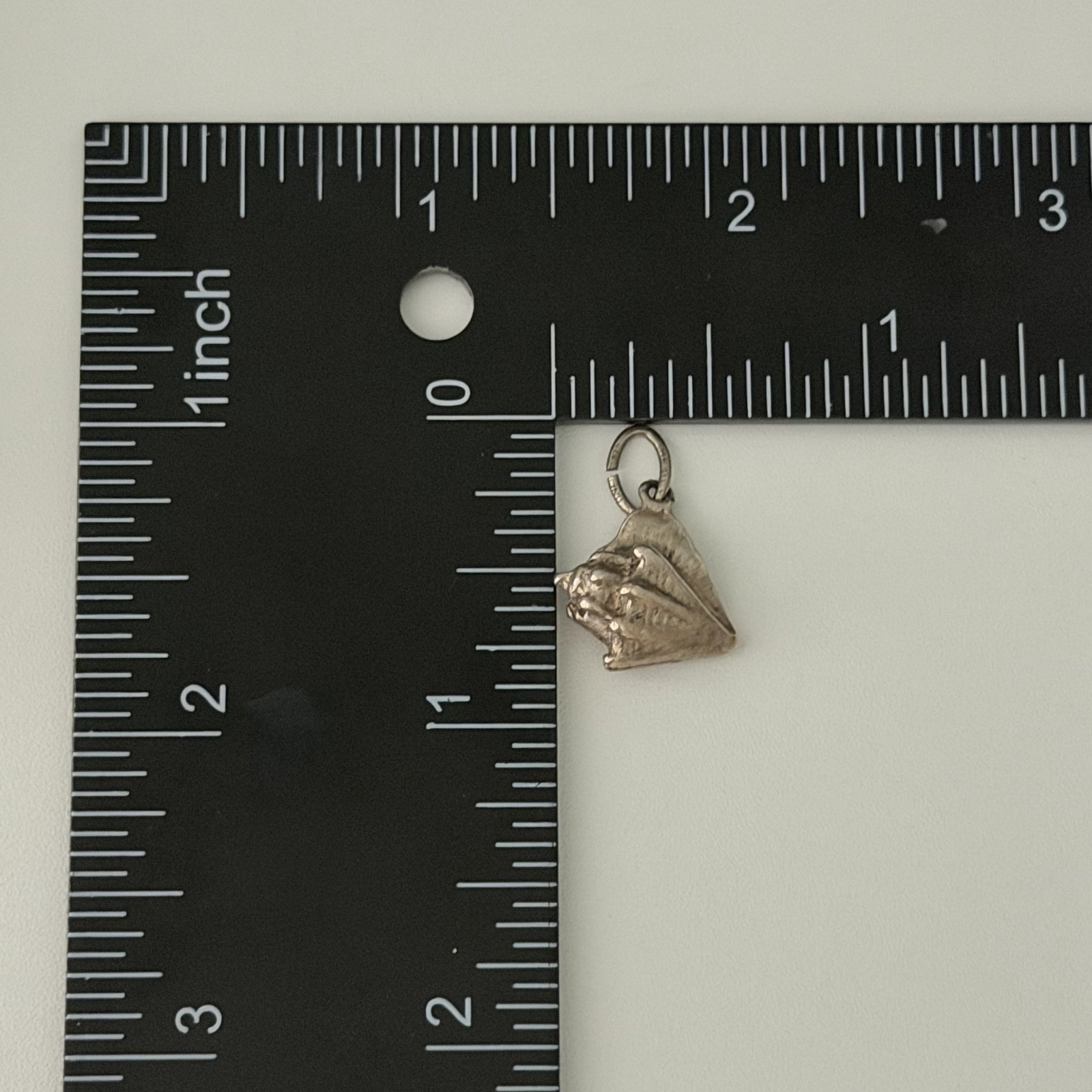 Vintage Sterling Silver Conch Shell Charm Pendant