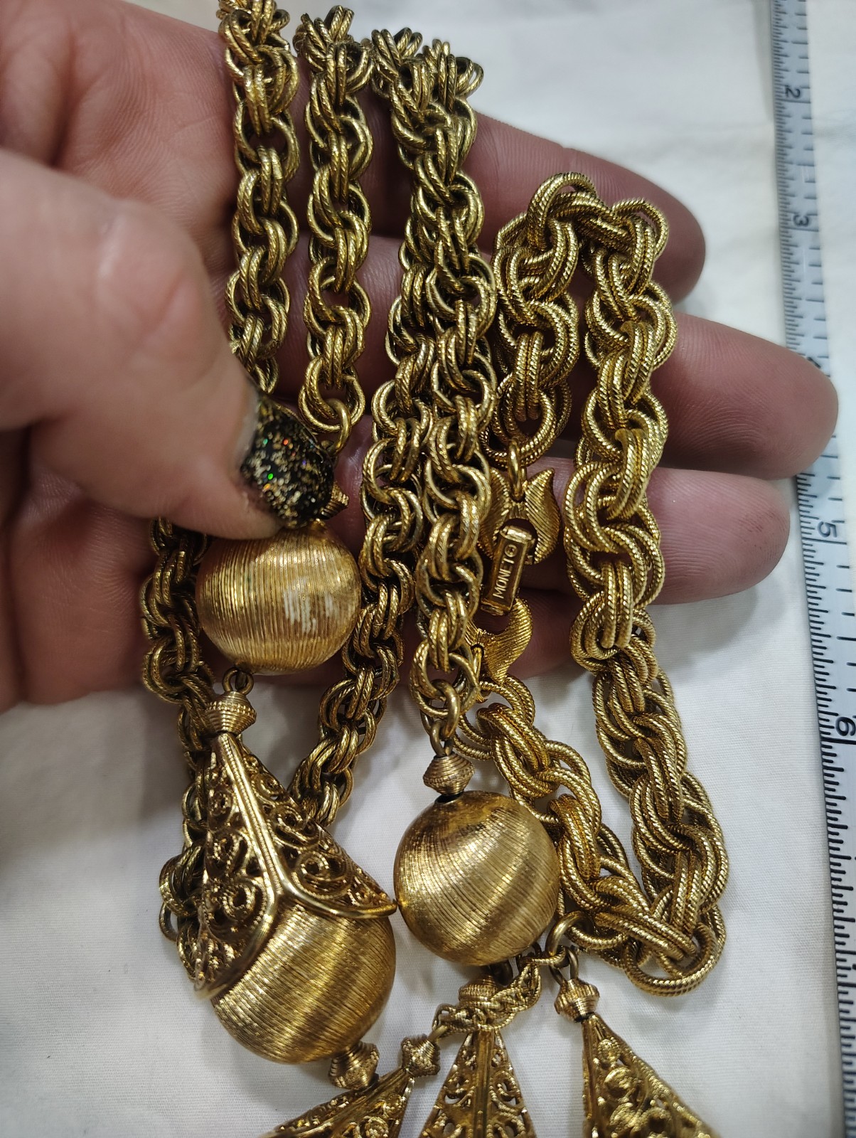Vintage 1961 Signed Monet Bolero Necklace & Bracelet Jewelry Set for Collectors