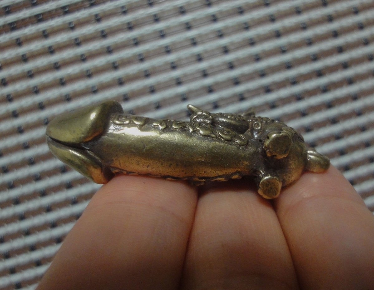 Vintage Solid Brass Elephant Figurine Pendant Charm for Bags and Keyrings