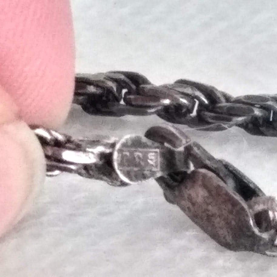 Vintage Italy 925 Sterling Silver Spiga Wheat Chain Bracelet Signed UX 7″