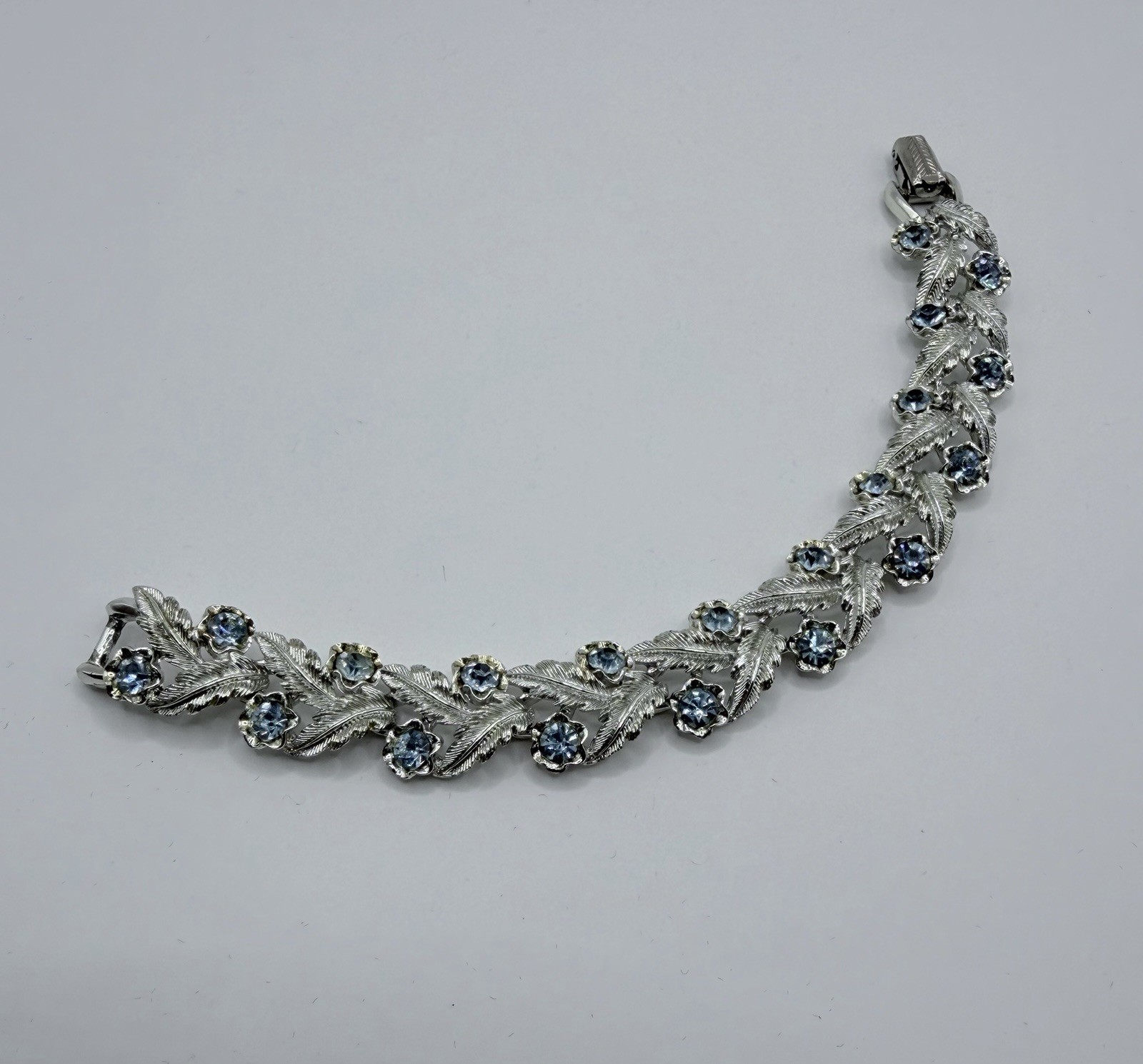 Vintage Script-Signed Coro Baby Blue and Silver Tone Parure 1950s