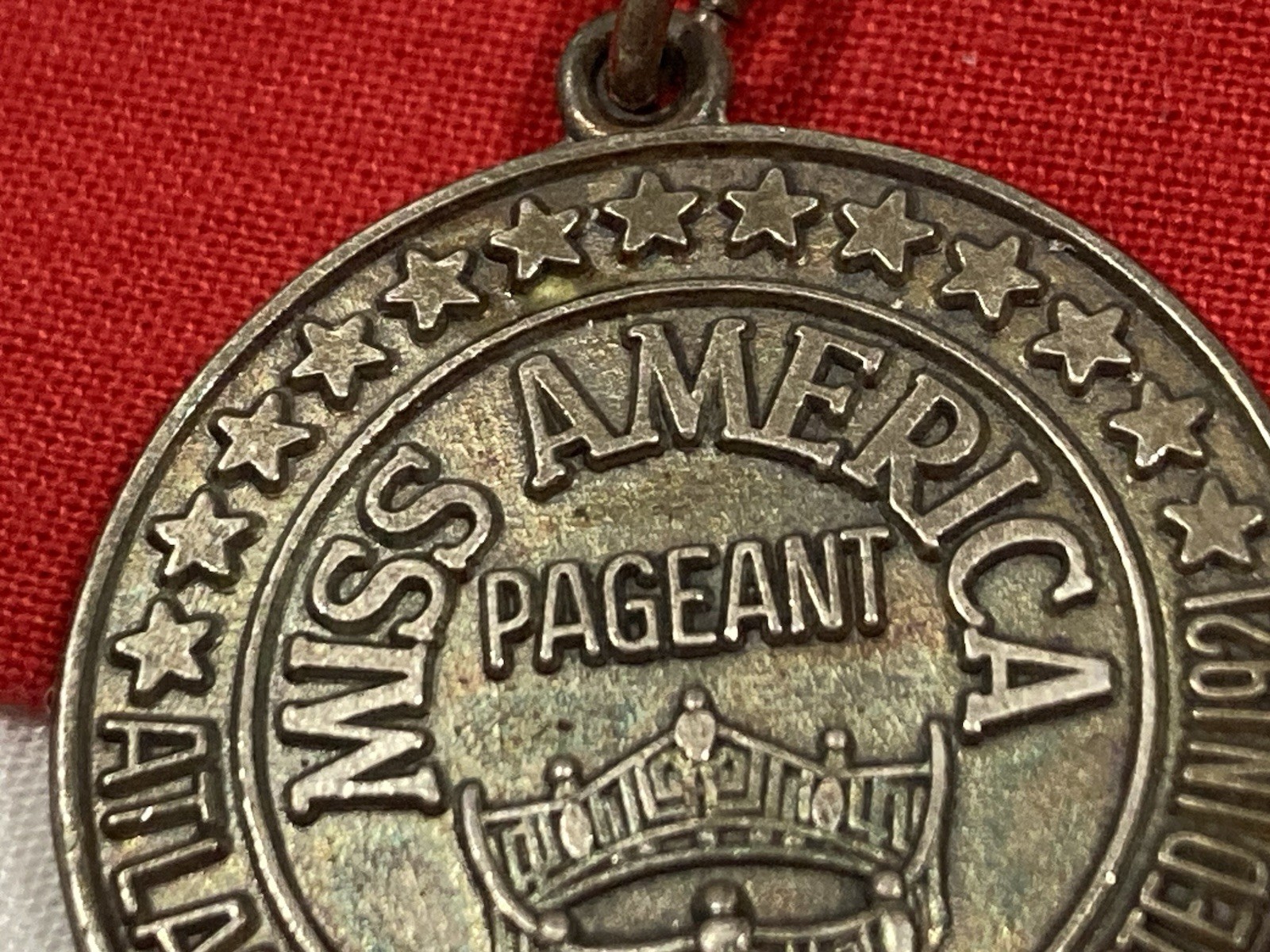 Vintage 1971 MISS AMERICA FABULOUS VALLEY PAGEANT Sterling Silver Charm Pendant
