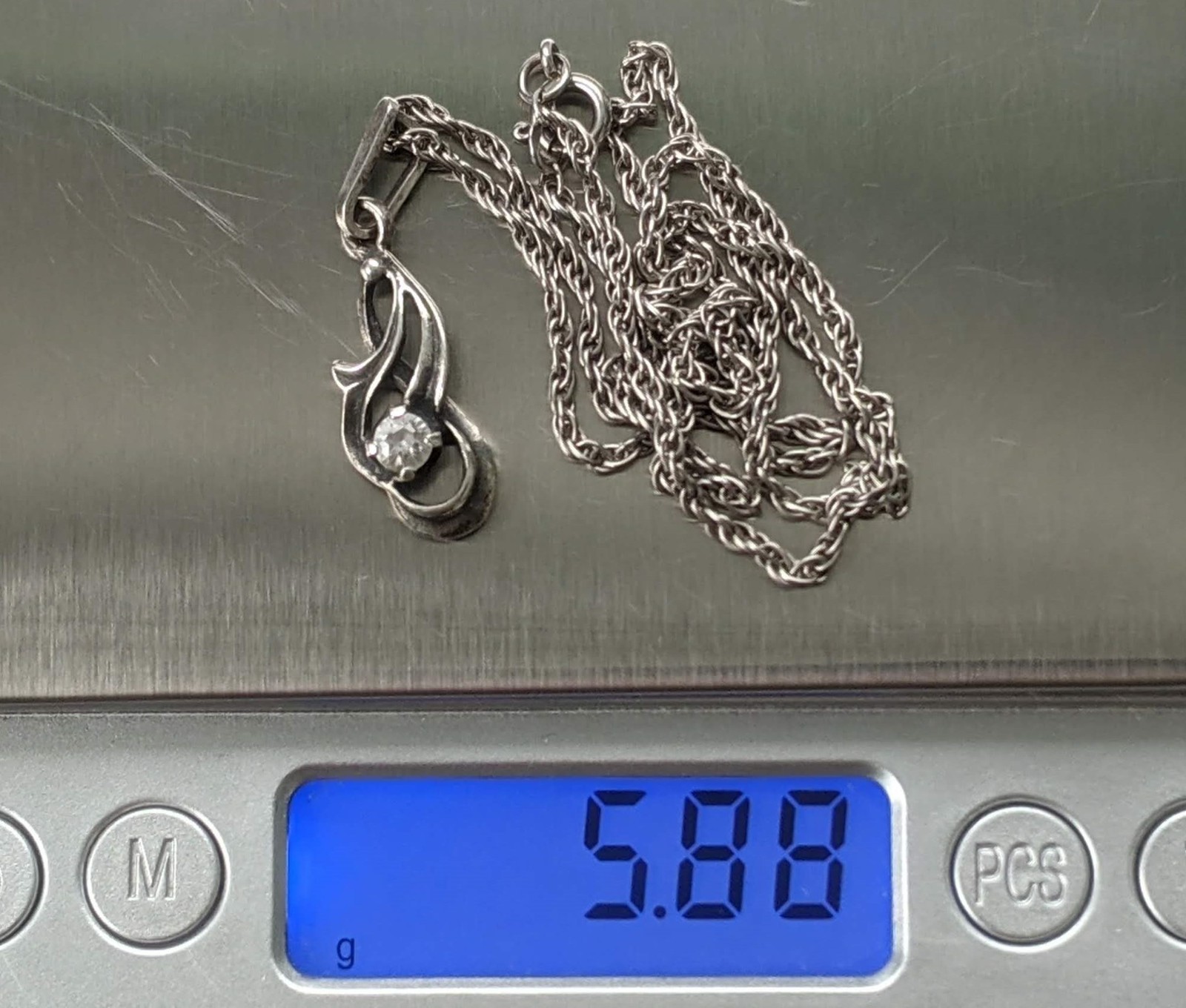 Vintage Soviet USSR Necklace silver 925 ⭐ Сhain 45 cm. Weight 5.88 g.