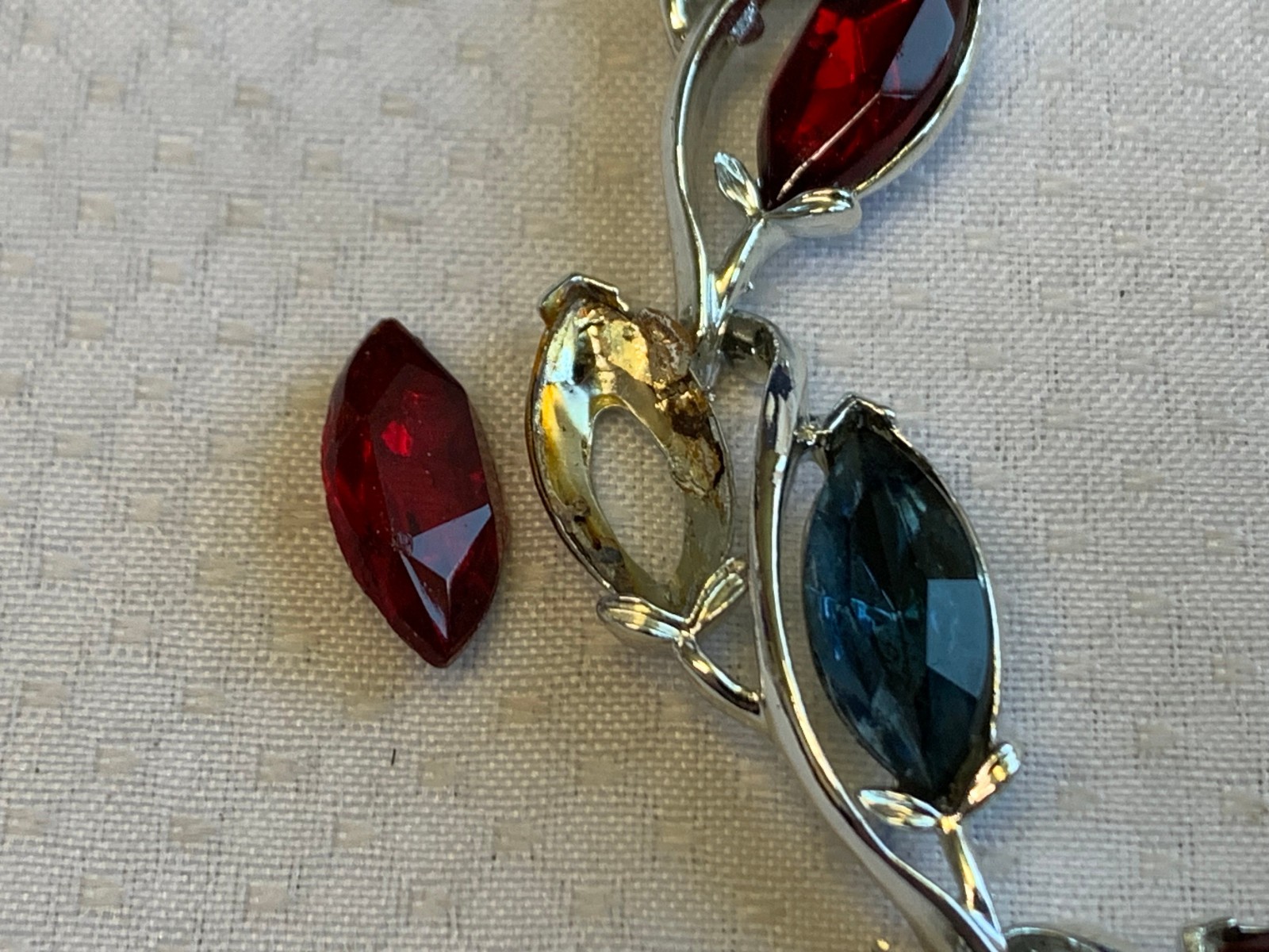 Vtg Necklace Lot Costume Jewelry Coro Monet Rhinestones Lucite Faux Gemstones