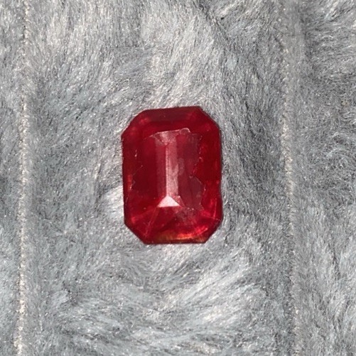 Antique Vtg Unset Loose Red Glass Cameo Intaglio 17mm x 15mm