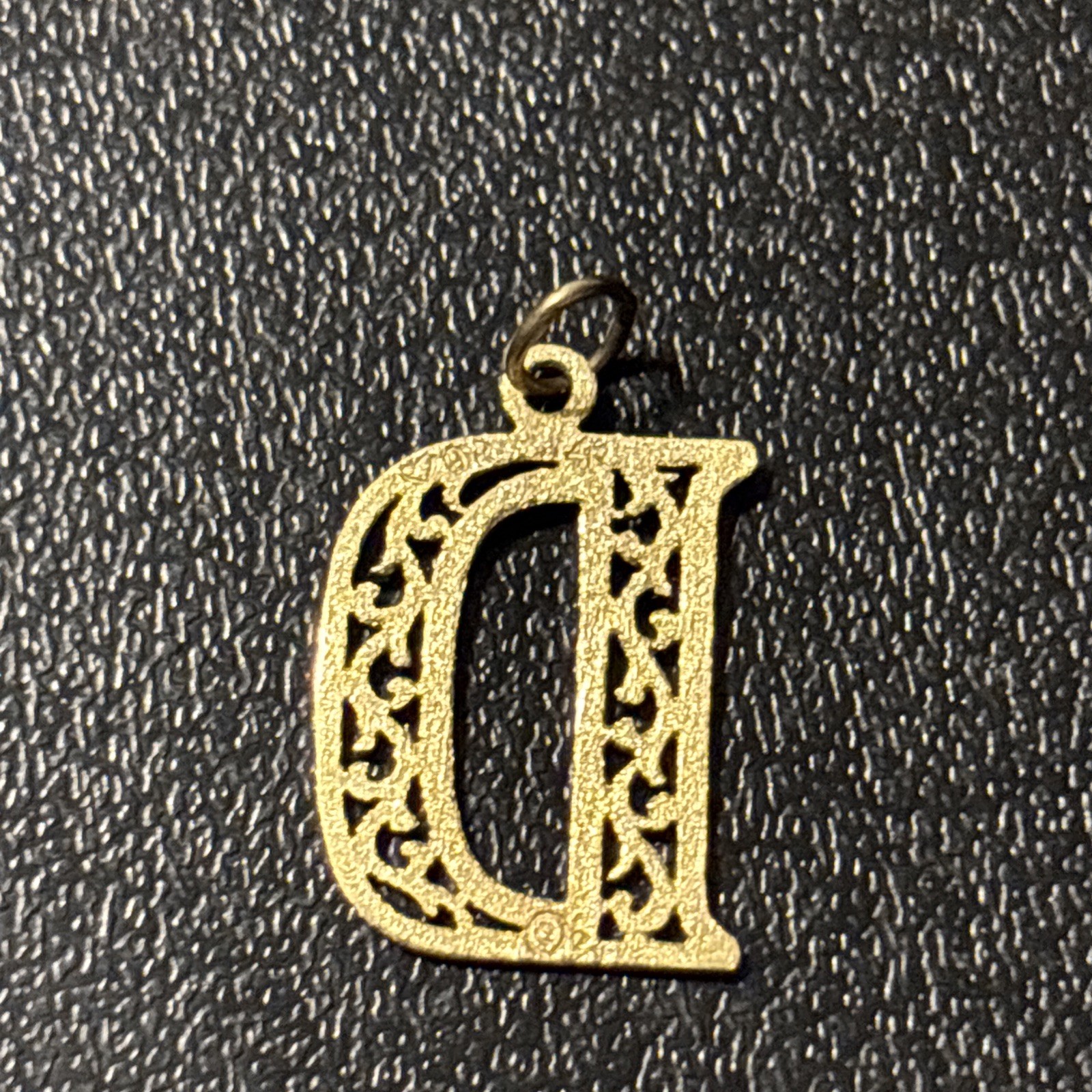 Ornate Filigree D Charm 14 K Deborah,Deb,Dana,Danielle, Darla,Donna,Dena,Davina