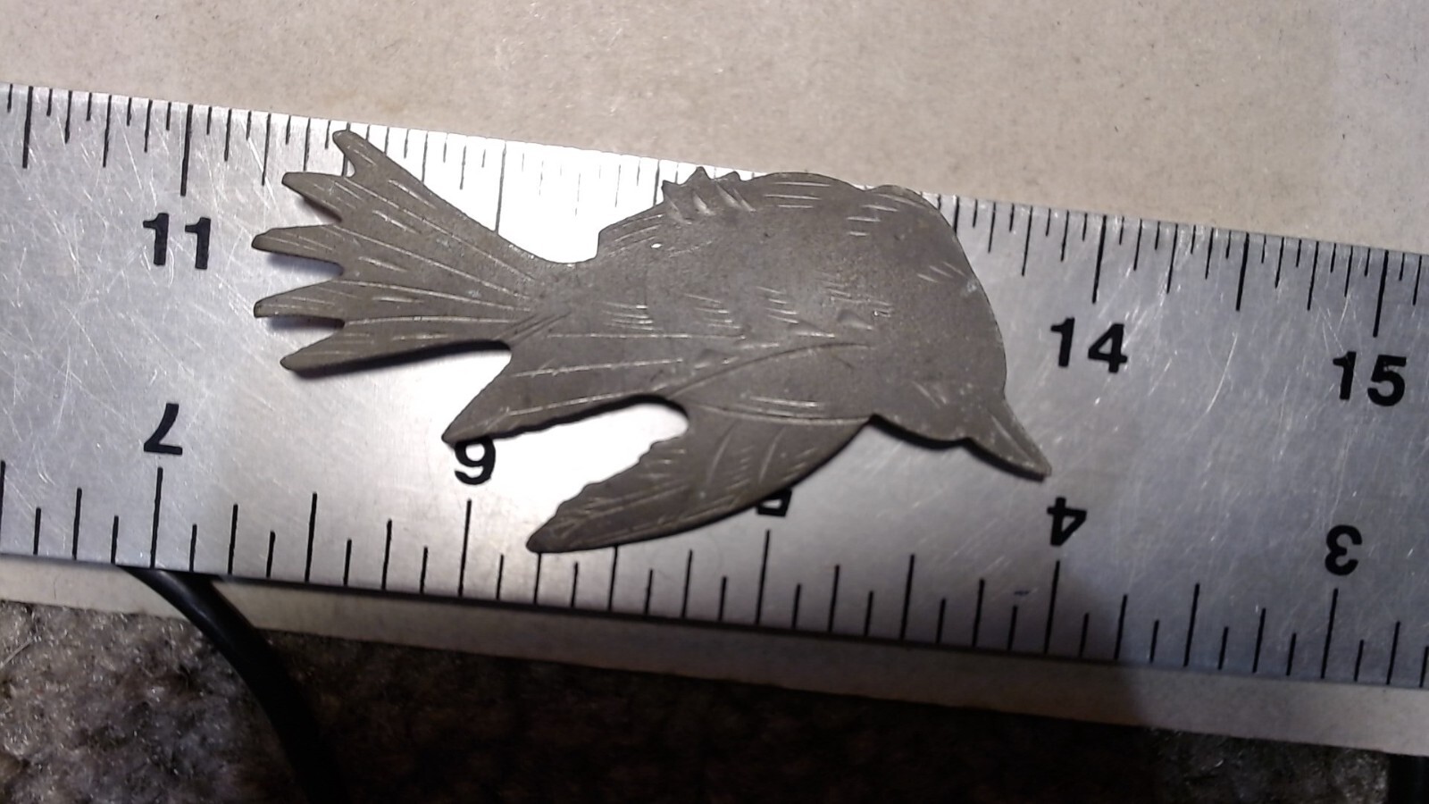 Vintage Metal Brooch Dolphin Unbranded Unknown Country