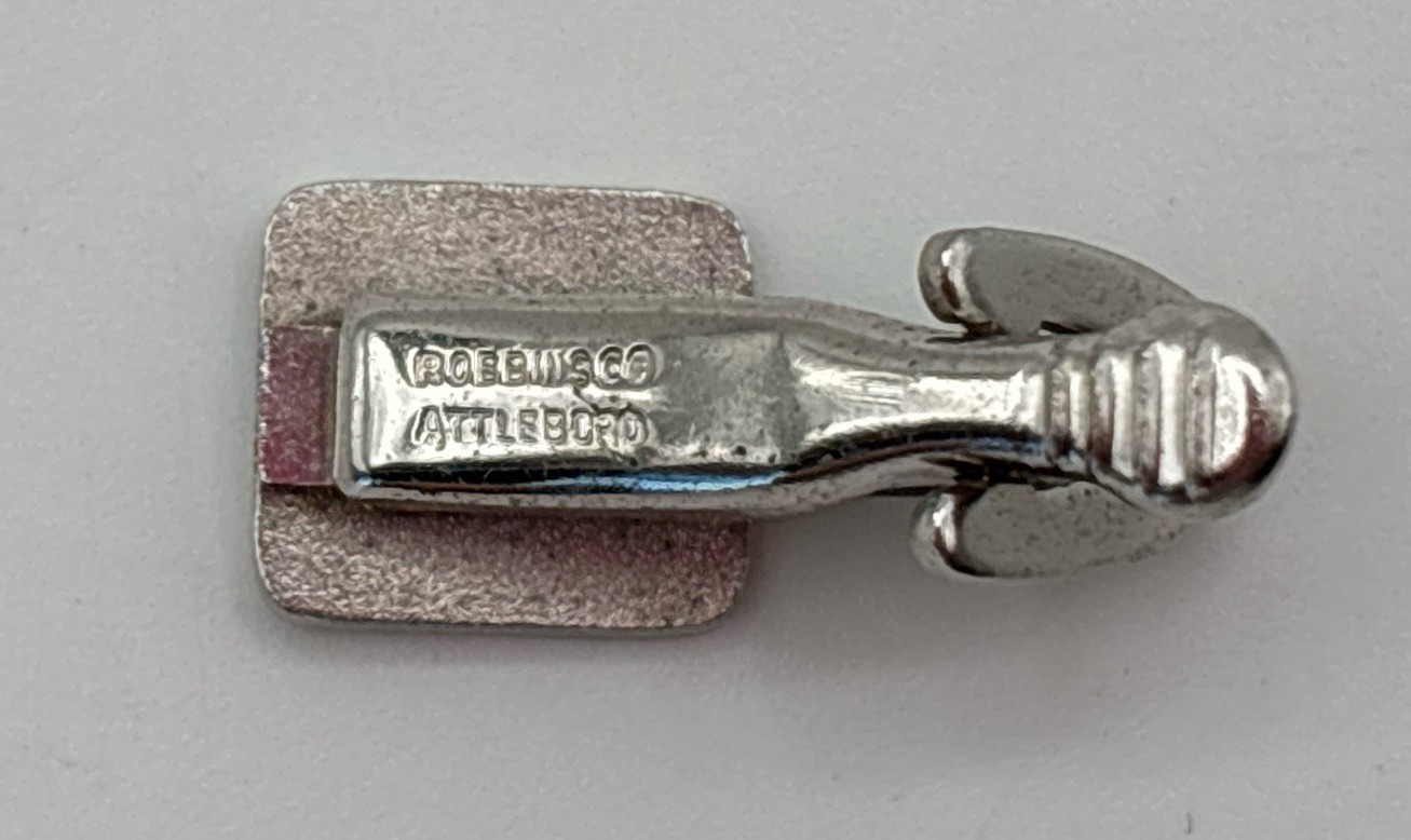 Vintage Playboy Bunny Tie Clip Robbins Co. Attleboro Silver Tone 0.75″ 60’s-80’s