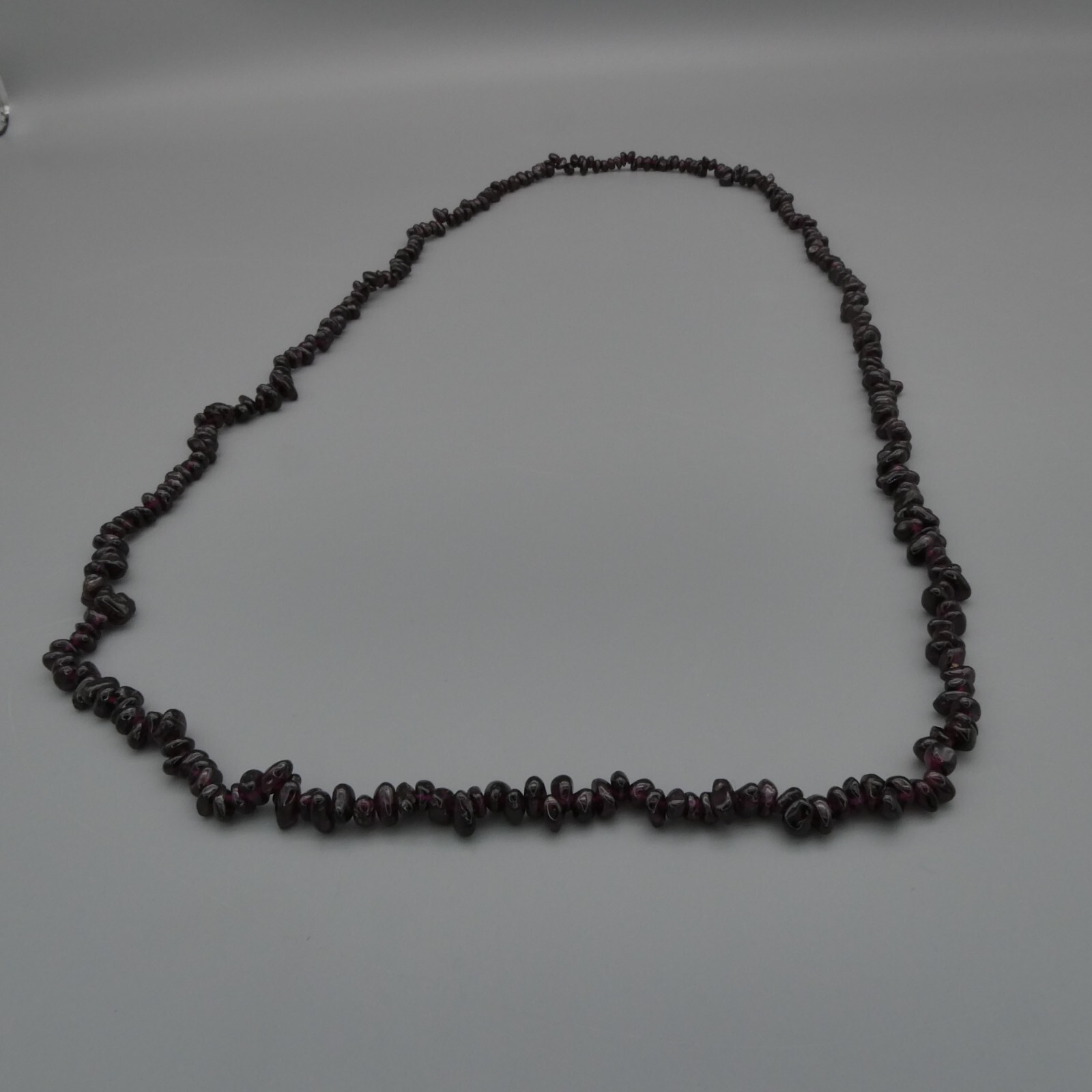 Vintage Purple Garnet Beaded 35″ Necklace Natural Pyrope Almandine Nugget 64g