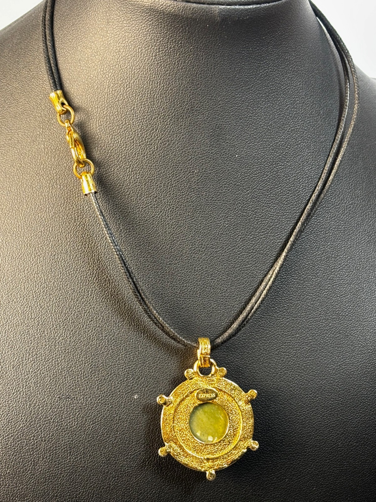 Pendant Necklaces Gold Tone Chunky Statement Express Signed Maximalist