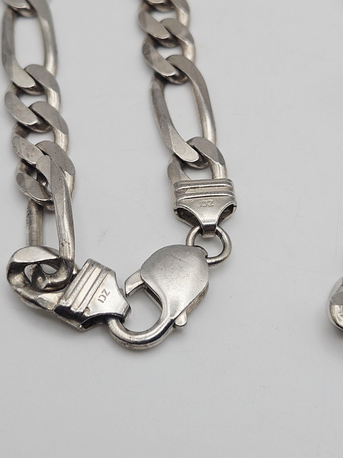 ZCI Italy Sterling Silver 8.5mm Figaro Chain Necklace 26″