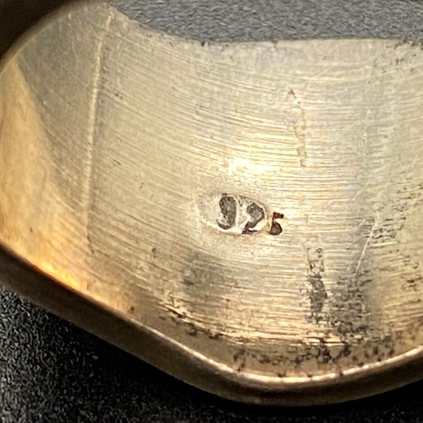 Vintage Mixed Metal Spinner Ring Sterling Silver Ring Size 7