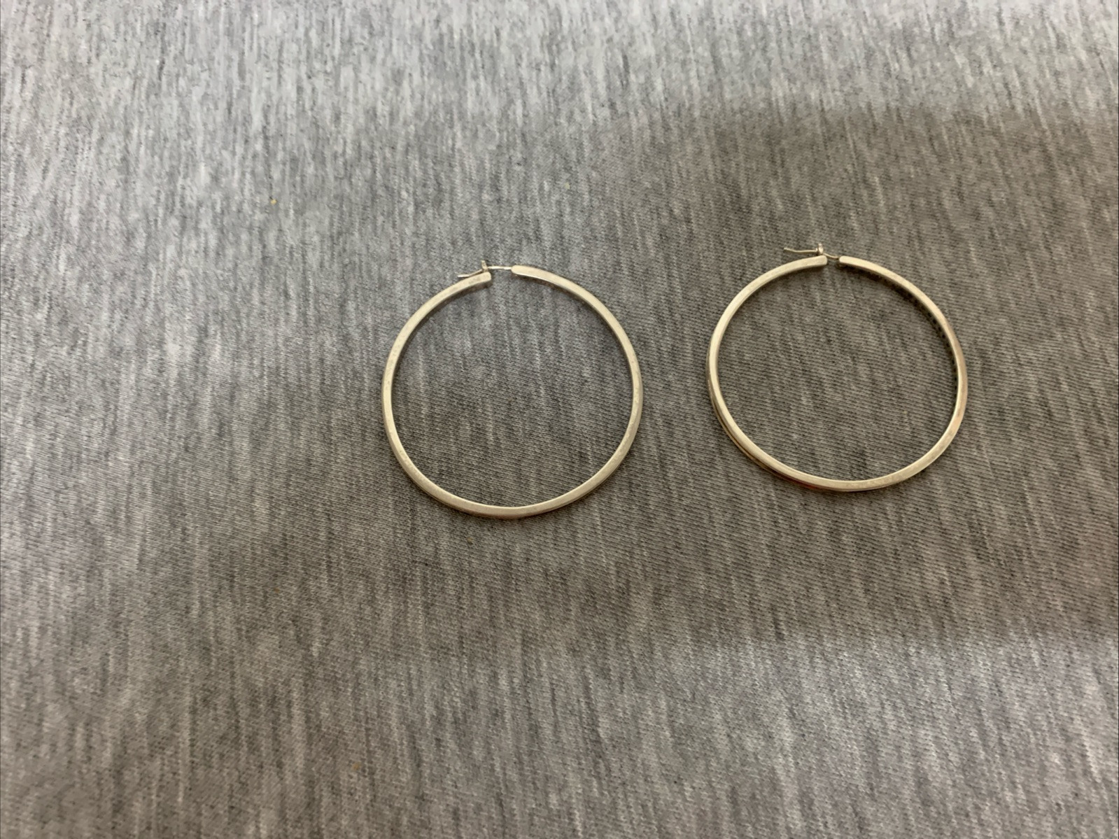 Vintage Sterling & Cubic Zirconia Dangle Drop Hoop Earrings