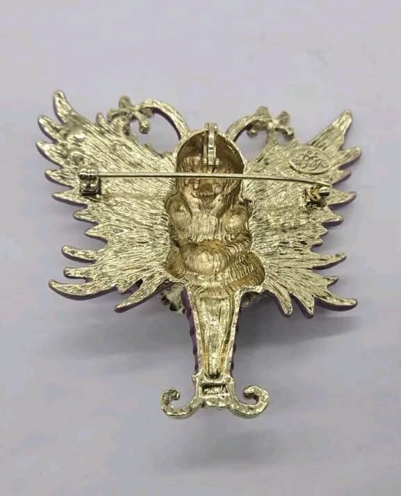 Kirks Folly Felicia Frost Snow Angel Pin Pendant Gold tone Legacy Collection