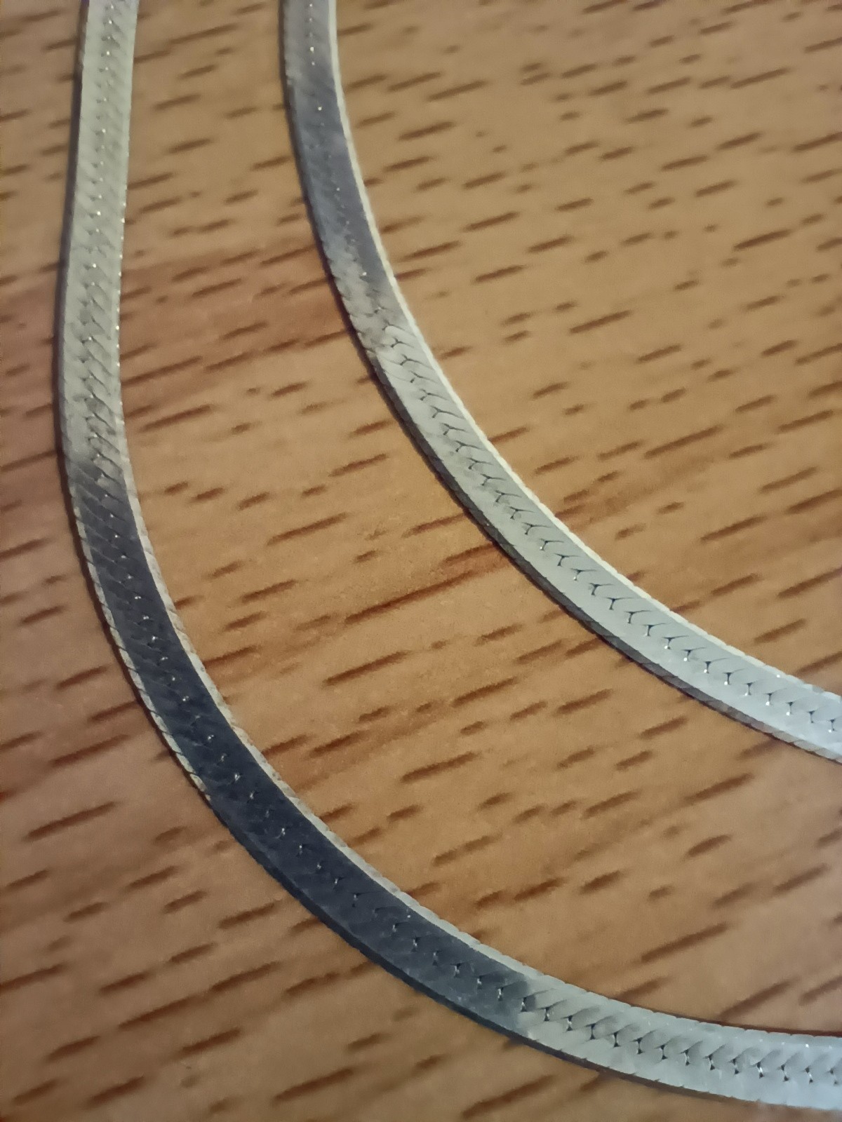 Vtg 925 Italian Italy Sterling Silver 3.5mm Herringbone Chain Necklace 20 1/4″