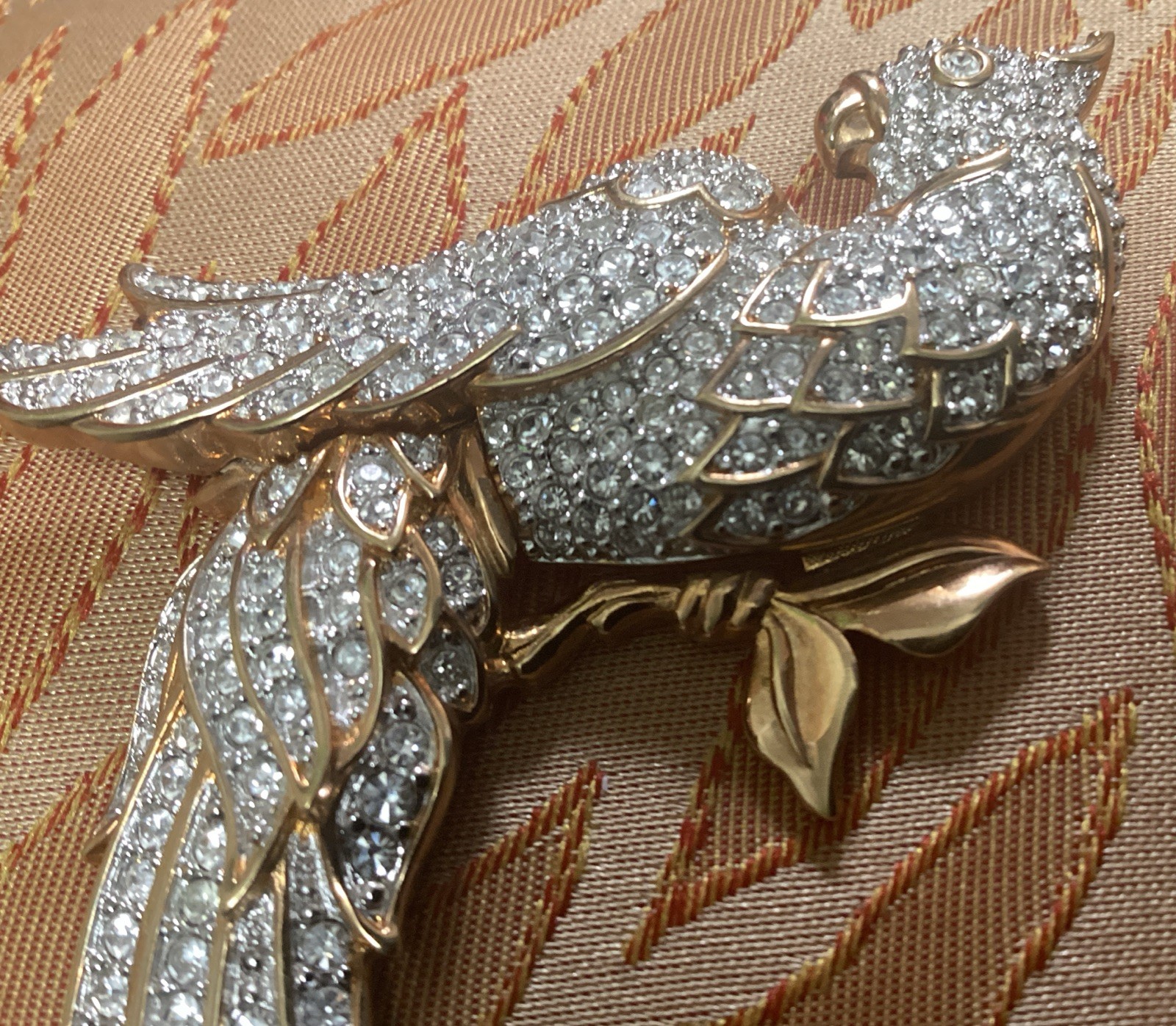 Brooch / Pin Swarovski Cockatiel Parrot Bird Clear Crystal Brooch Jewelry Beauty