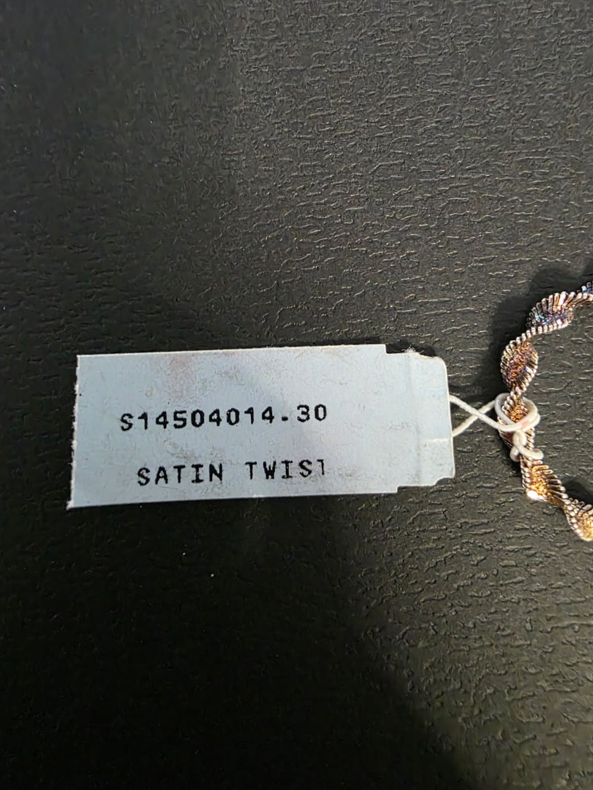Vintage 925 Sterling Silver Satin Twist 17 Inches