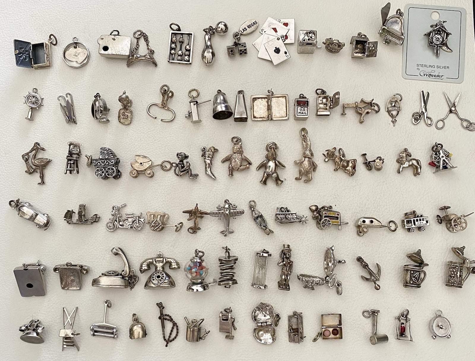 Vintage Sterling Silver Moving Mechanical Articulated Charms YOU CHOOSE