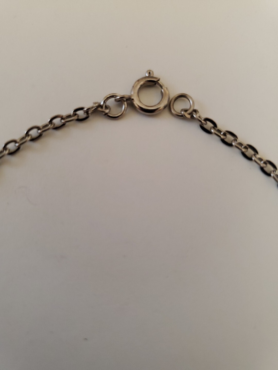 Vintage Silver Tone 15″ Chain And Bead Choker Necklace
