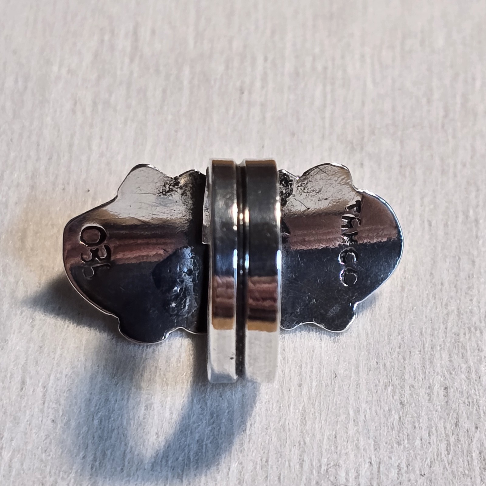 Taxco Mexico .980 Sterling Silver Triple Dome Modernist Ring Sz 5 Ring