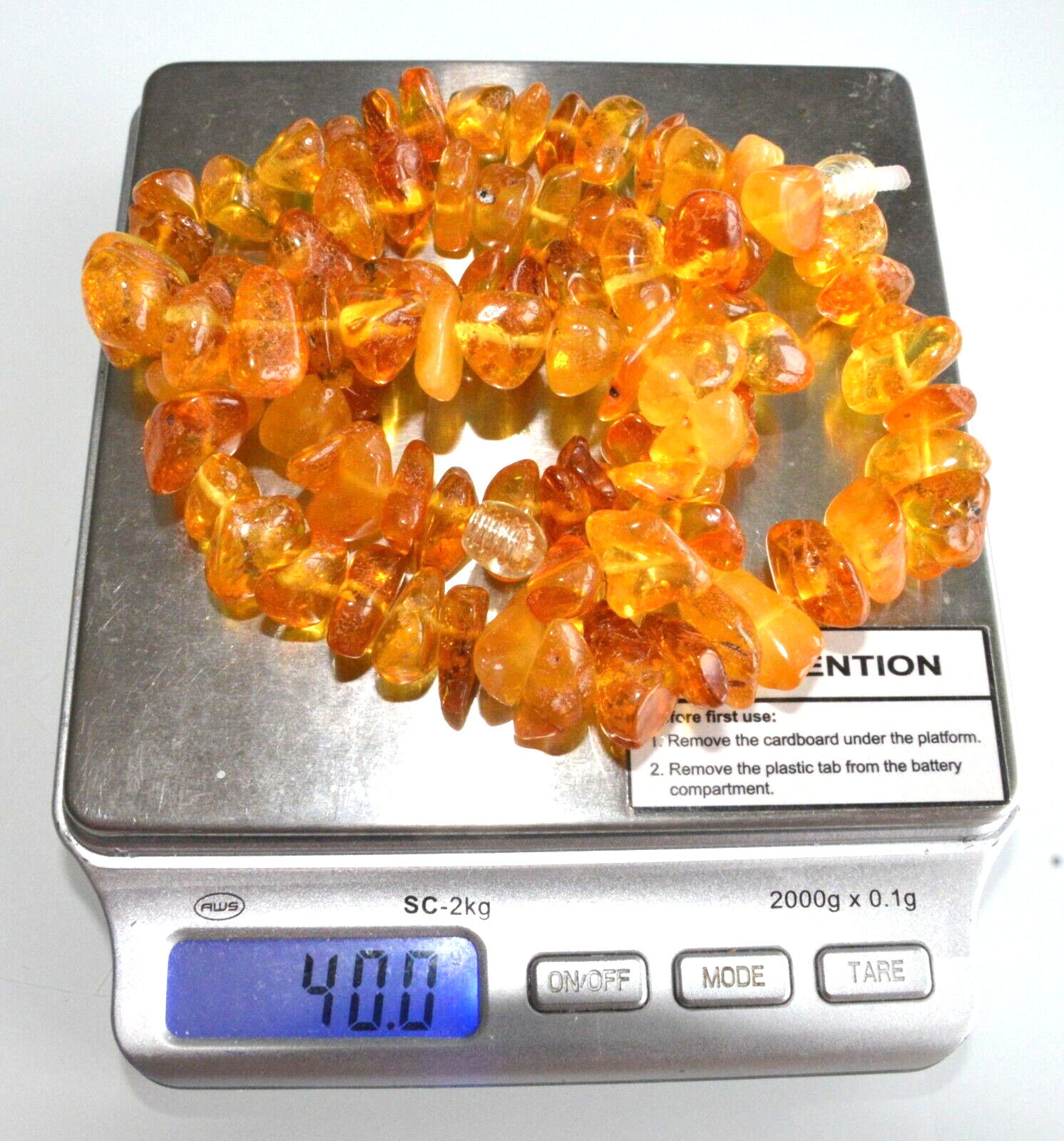 40gr RUSSIAN SOVIET BALTIC AMBER BEAD NECKLACE 琥珀 BRACELET STONE PENDANT EARRING