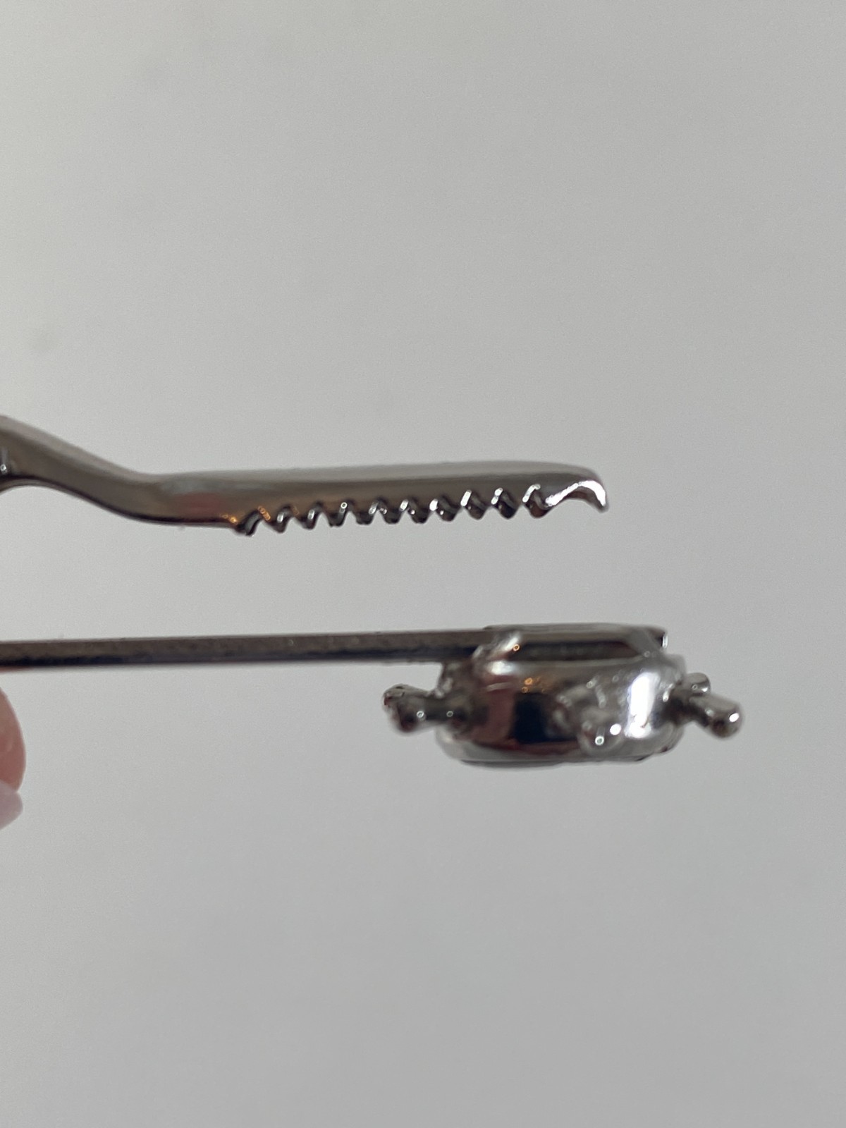 Vintage Swank Captain Wheel Compass Men’s Tie Clip Silver Tone 1950s Nautical