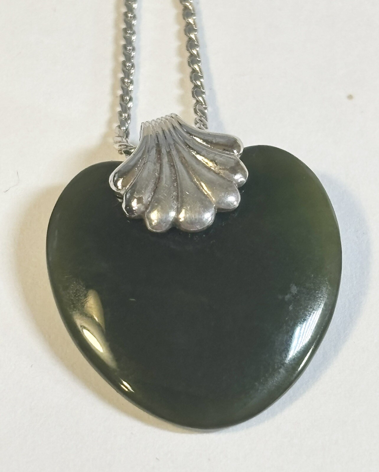 Vintage Avon Sterling Silver Heart Necklace 18” 3/4” Pendant