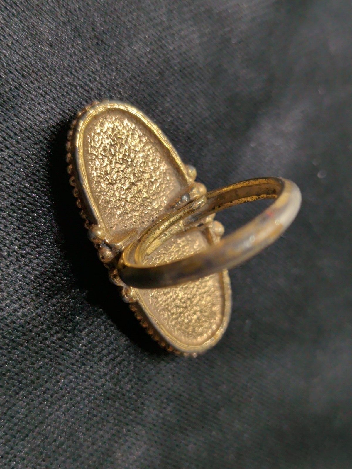 ✨VINTAGE✨ 1978 STRIPED BROWN AGATE RING SHIMMERING SANDS – SIZE 4¾