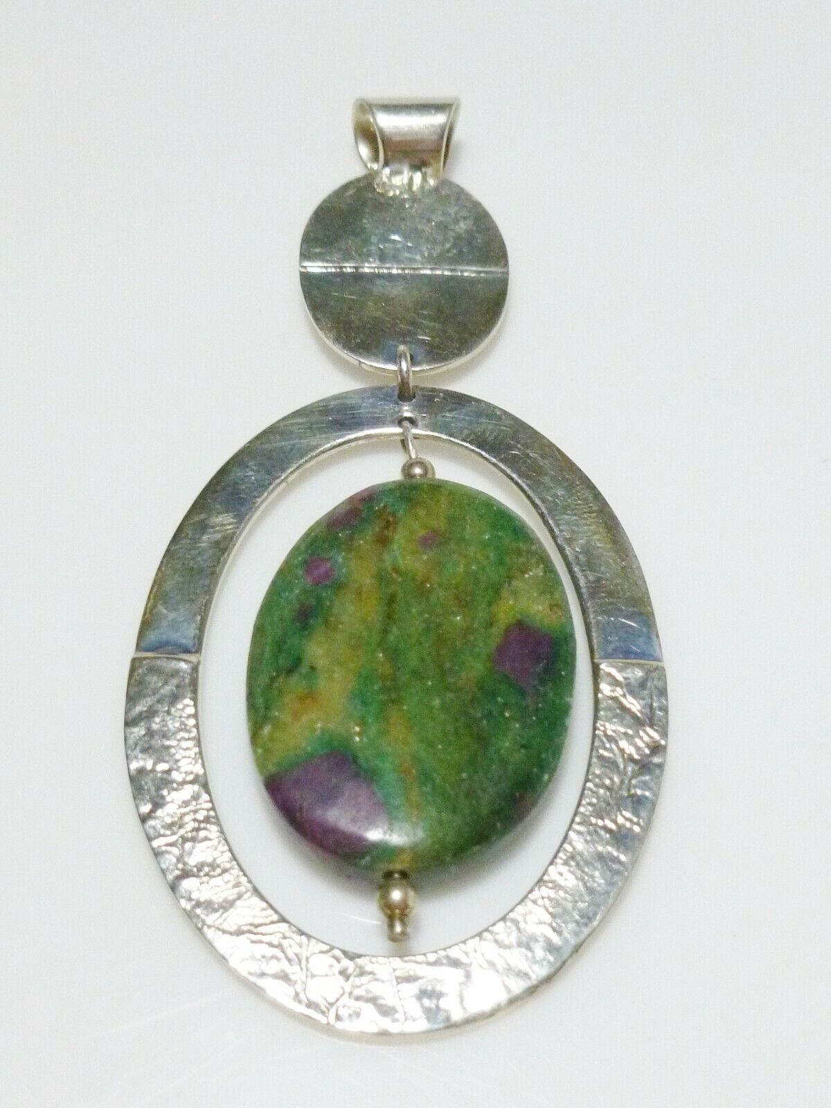 DOMINIQUE DINOUART DDD ZOISITE STERLING SILVER EXTRA LARGE DANGLE PENDANT NEW