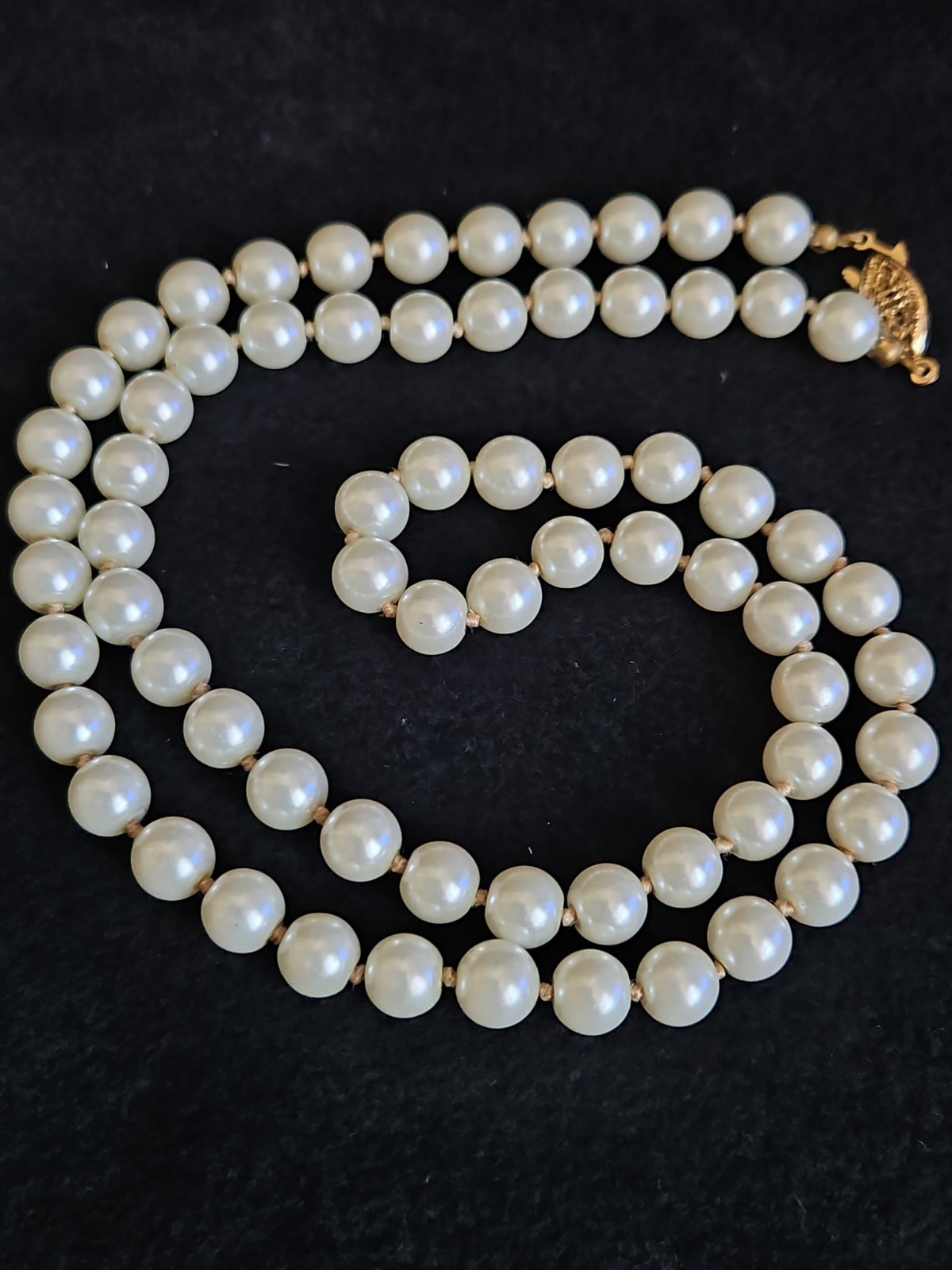 Vintage Faux Pearl Necklaces Lot-5 Pcs, 1950s-1980s, Various Lengths