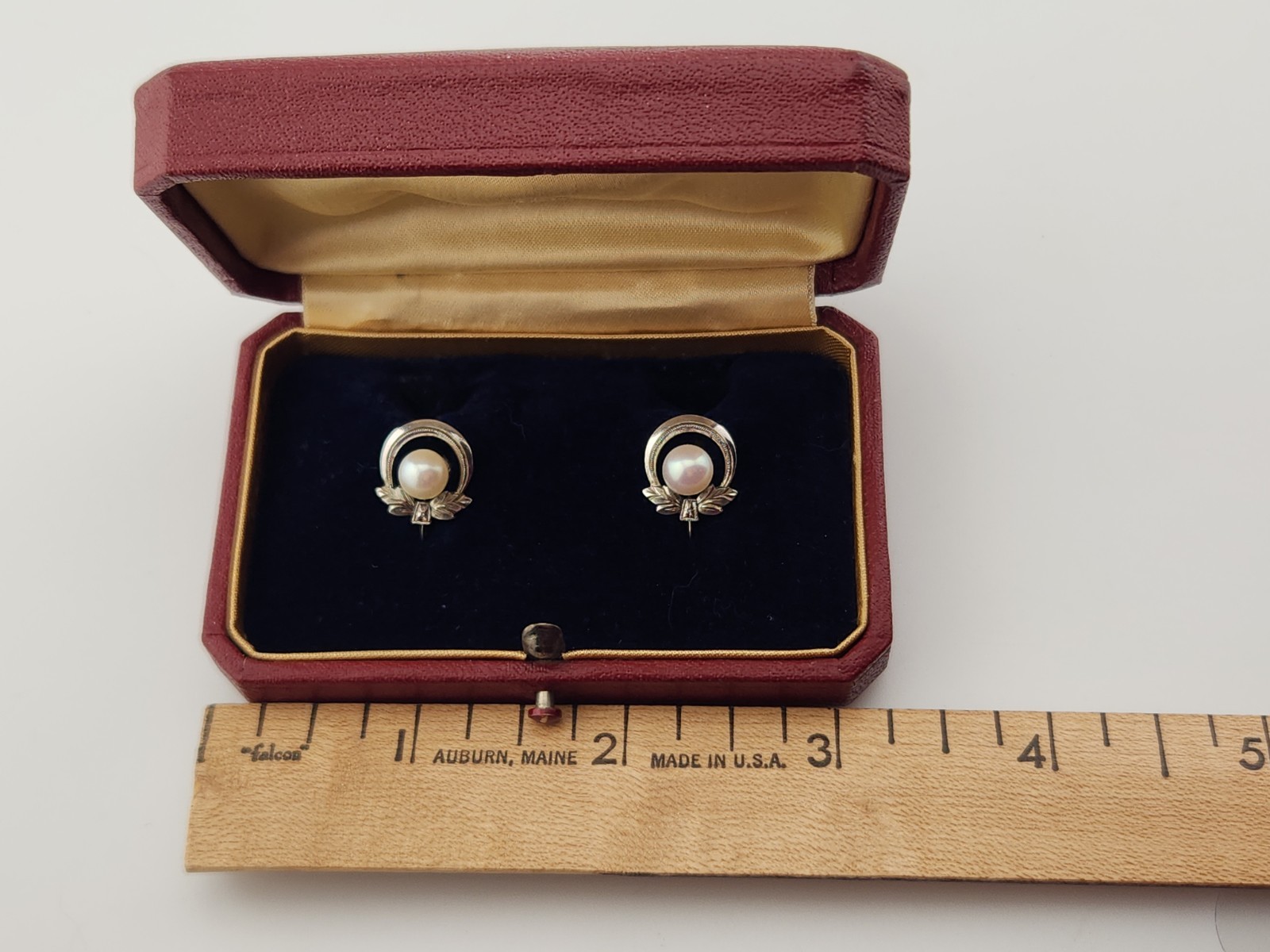 Vintage Mikimoto Pearl Earrings Sterling Silver M S Mark With Box Stunning Gift