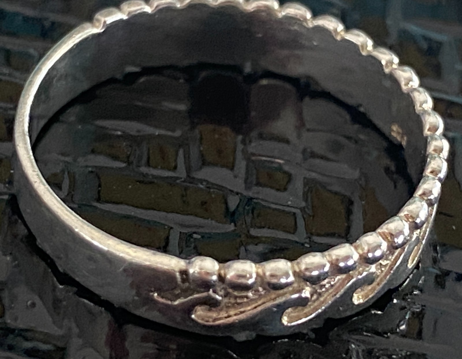 Wave Ring Sterling Silver 925 Size 9 Band 2.18g Vintage
