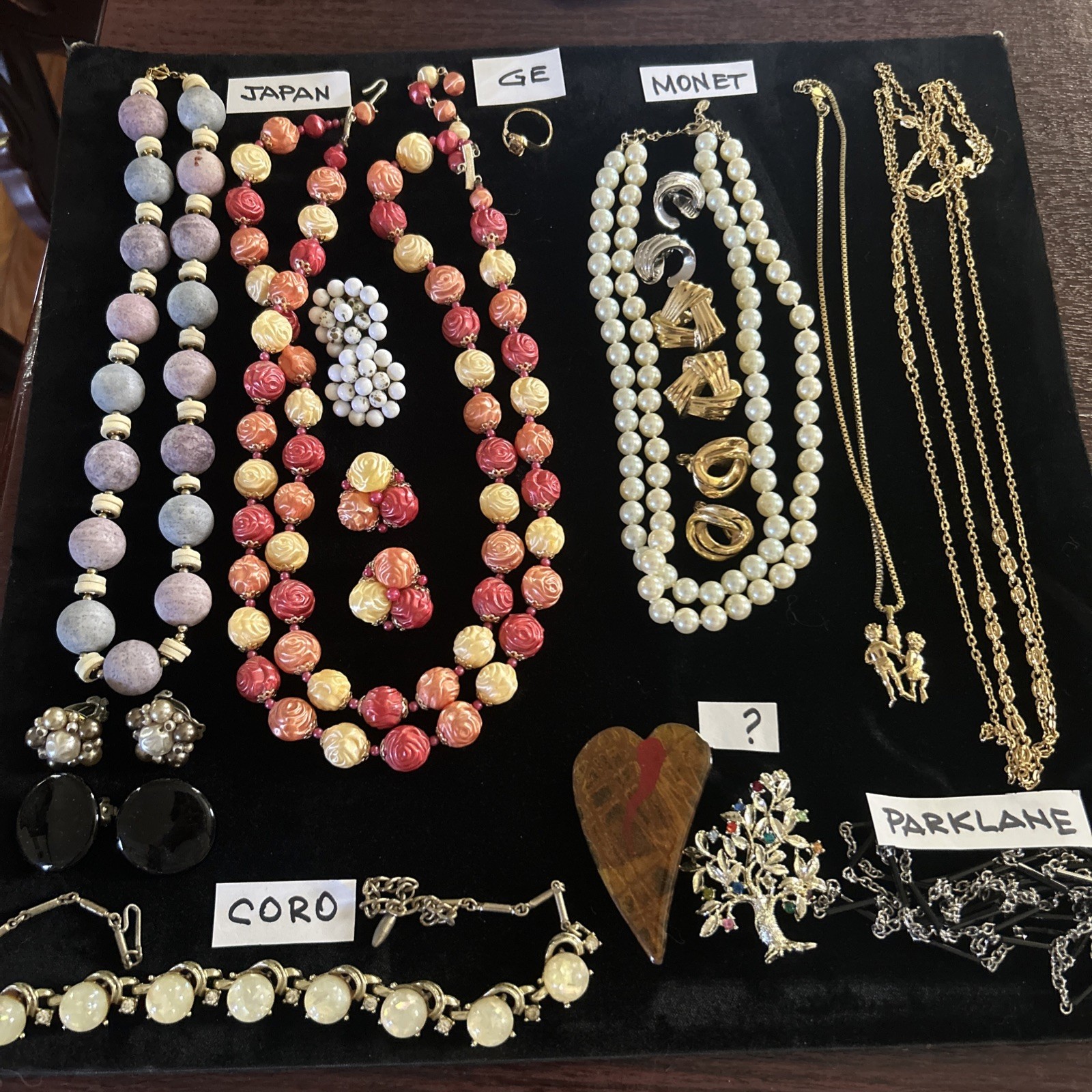 80 Vintage lot jewelry unbranded wearable Trifari Monet Coro Avon Italy Marvella