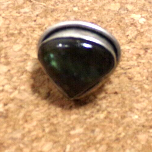 LABRADORITE TRIANGLE SILVER RING SIZE 6 J88CR CL88CR JZ92