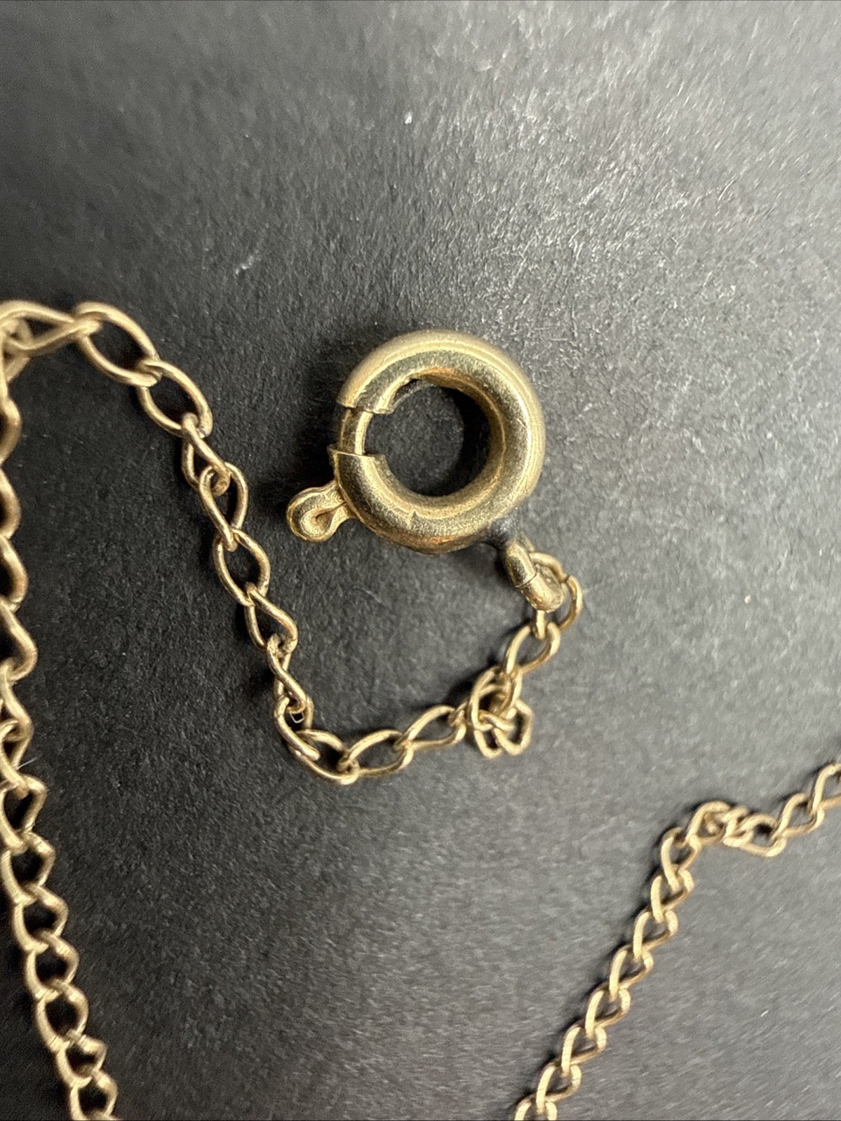 Victorian 10k Gold Filled Locket Necklace Etched Oval 16” B44
