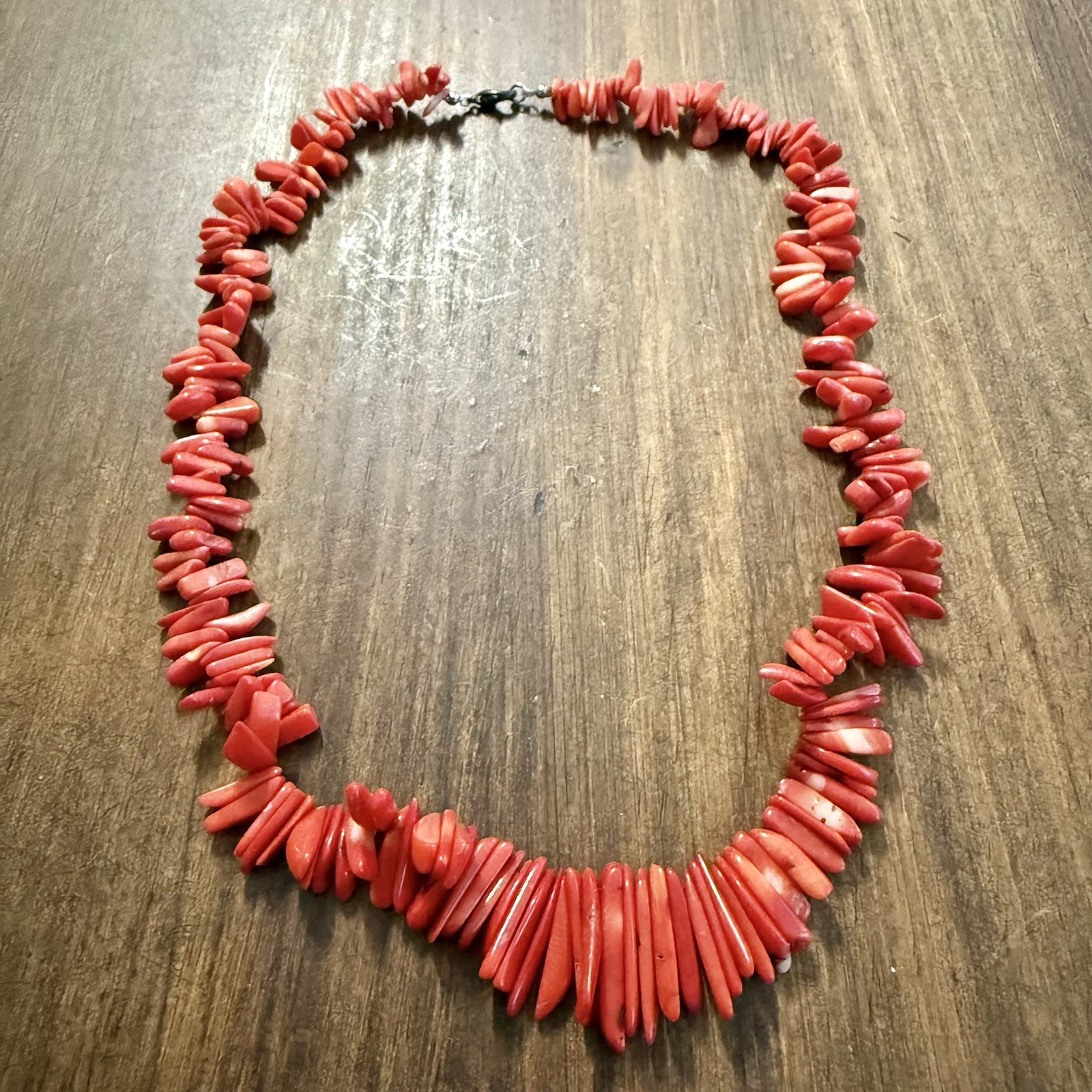 Vintage Red Bamboo Coral Necklace – 22.25”