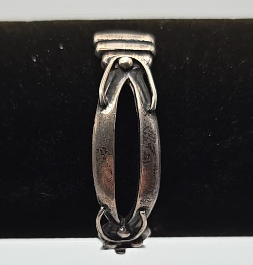 Vintage Taxco 980 Fine Silver Cuff 1940s Mexico Split Band 24.15g Modernist