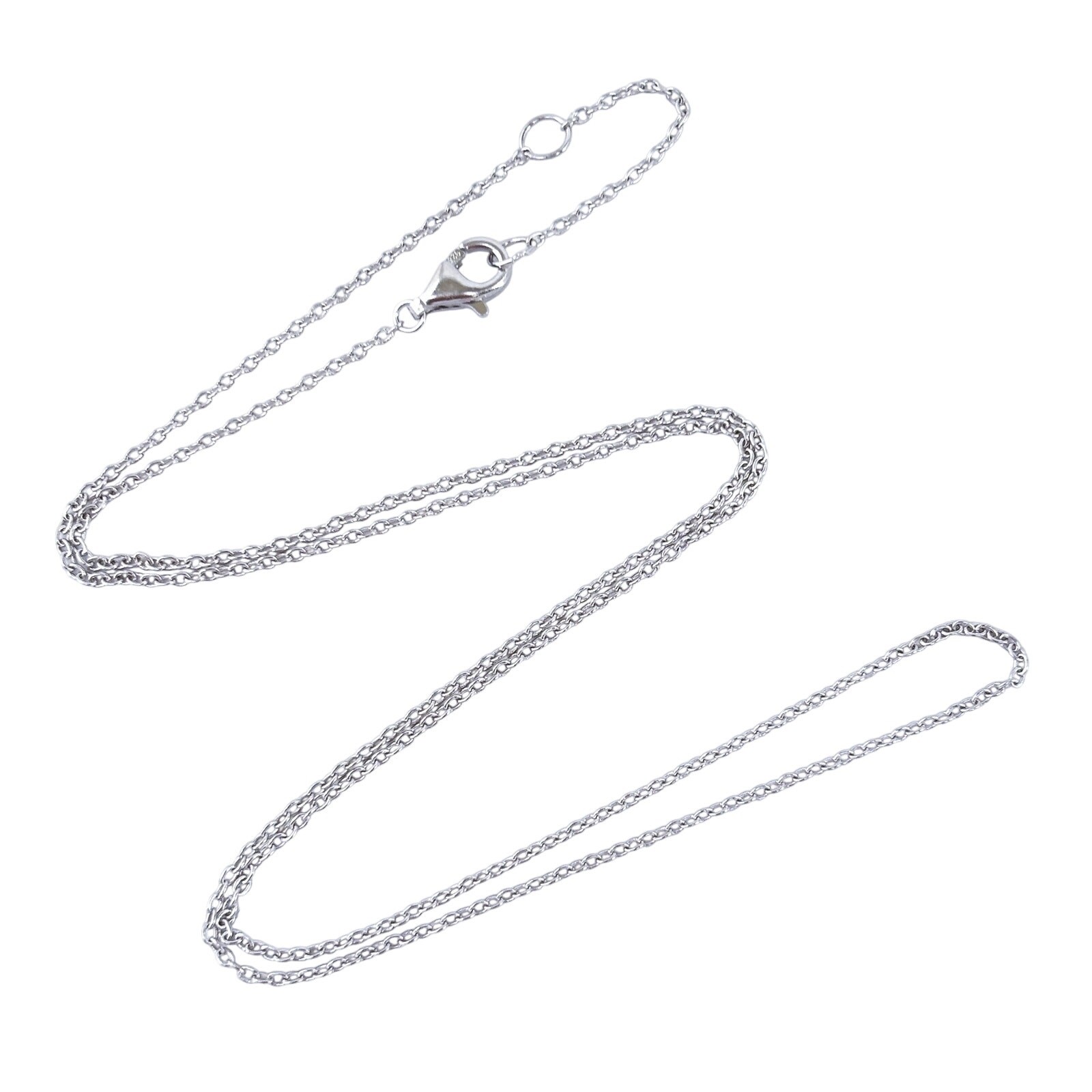 Vintage Sterling Silver 925 Cable Chain Necklace 17”-18”