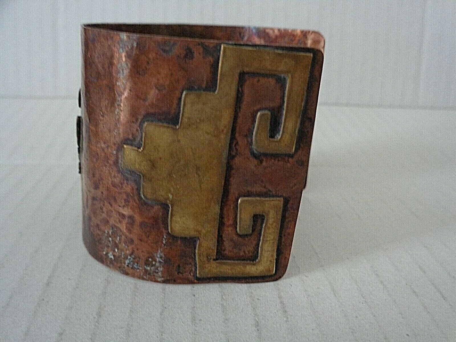 Copper/brass enameled cuff bracelets (3)