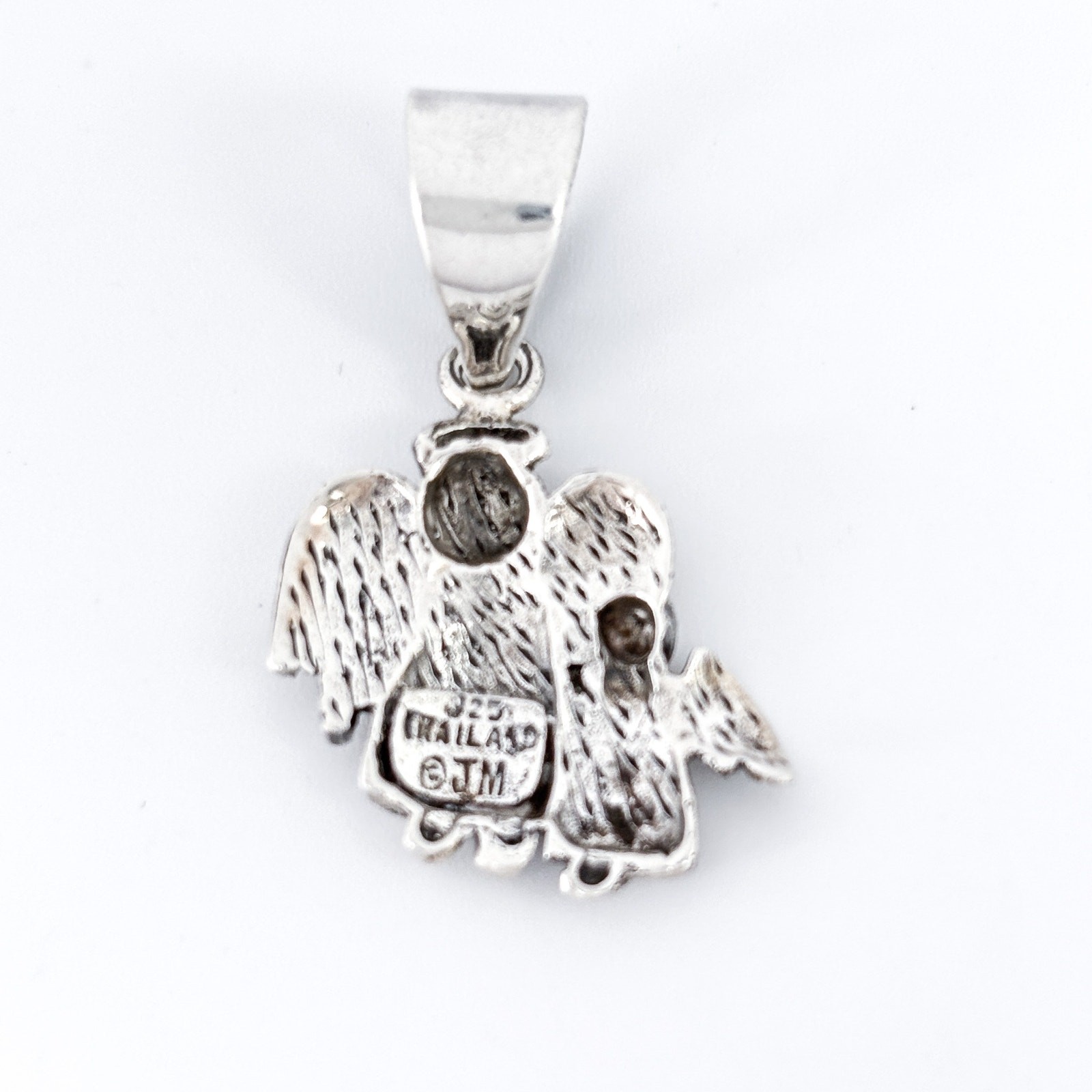 Vintage Thailand Sterling Silver 925 Guardian Angel Pendant